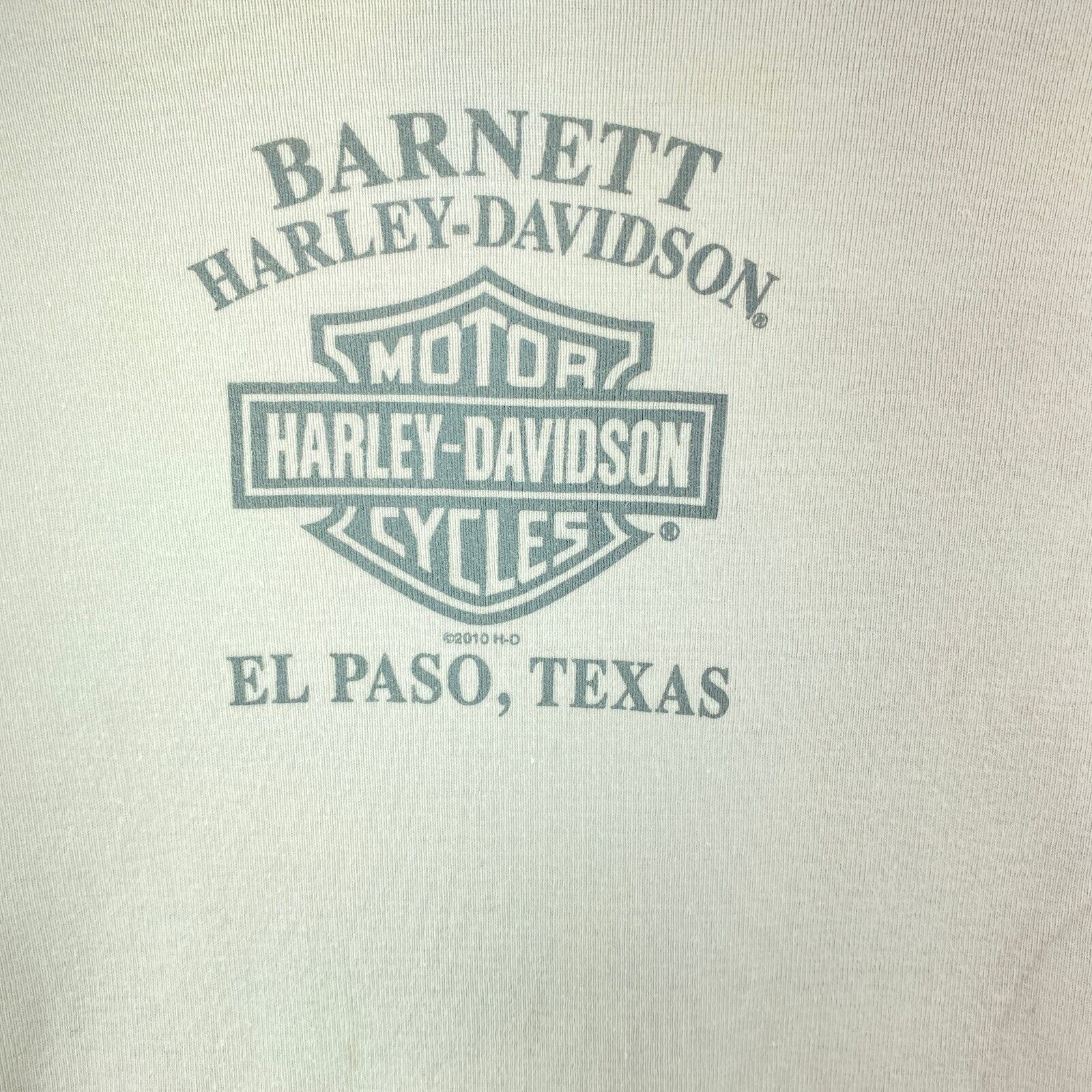 Harley Davidson Motorcycles Barnett White Woman Long Sleeve T-shirt Size XL 2012
