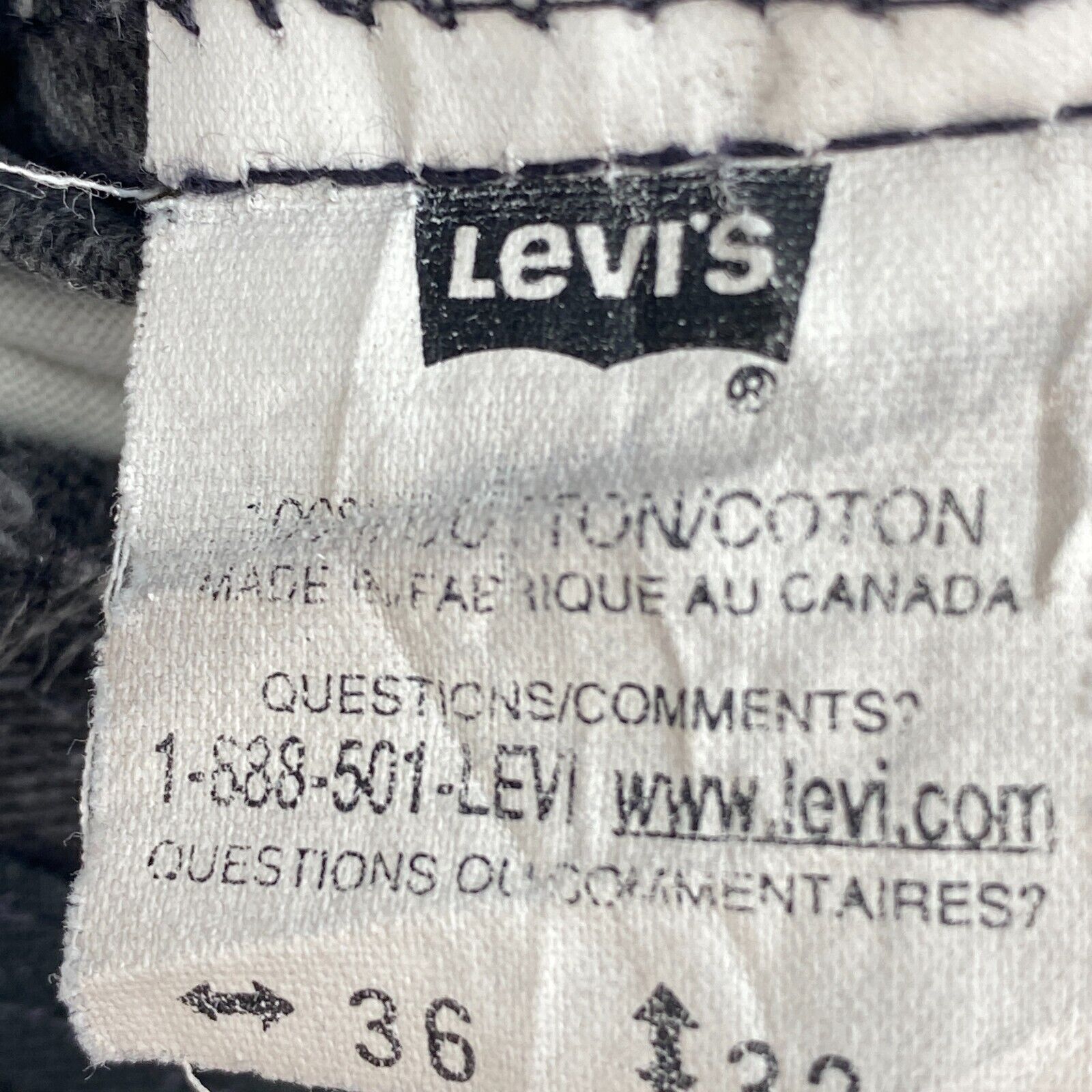 Levi Strauss Orange Tab Black Medium Wash Jeans Size 36 Straight Leg