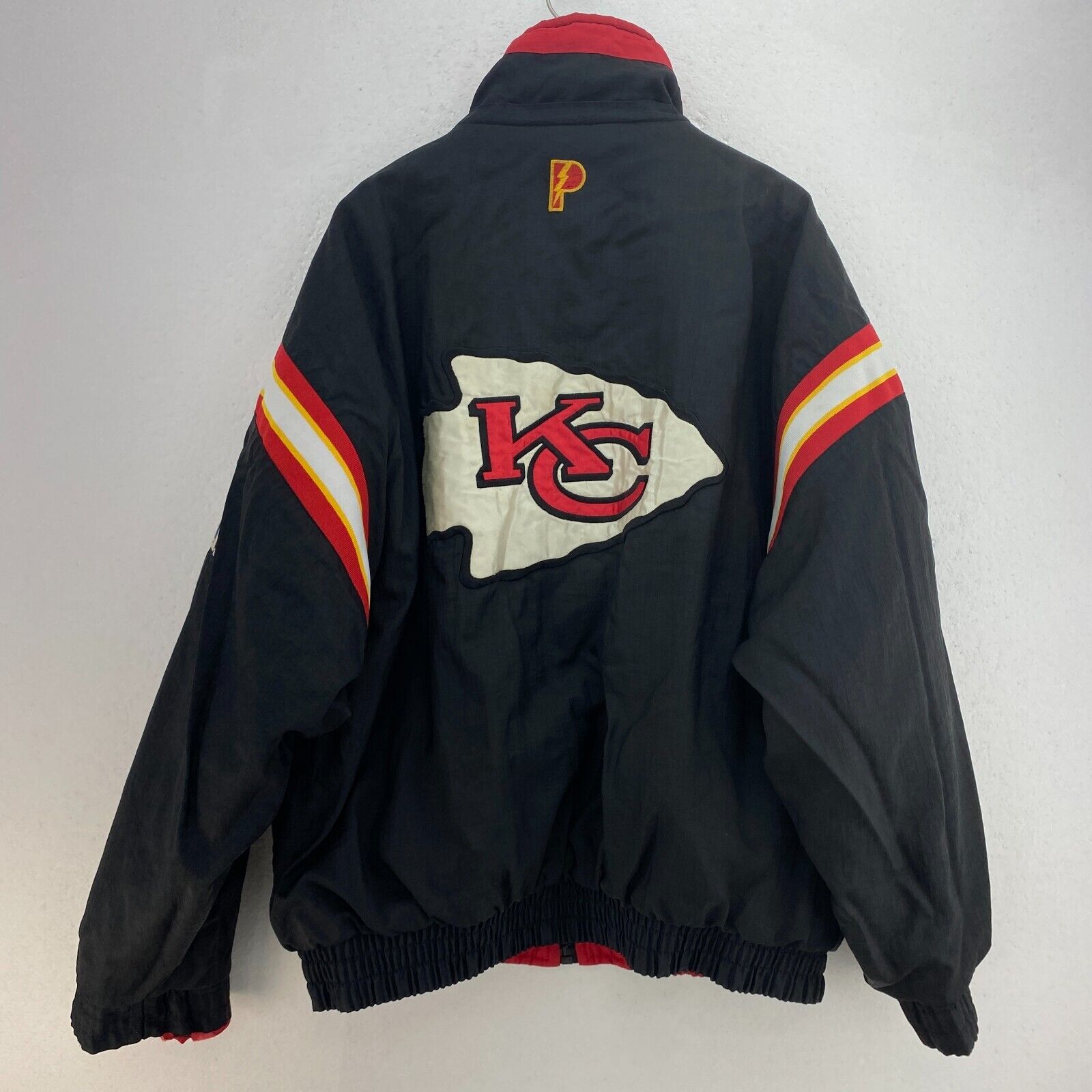Kansas City Chiefs Reversible Full Zip Black Red Insulated Jacket Size XL