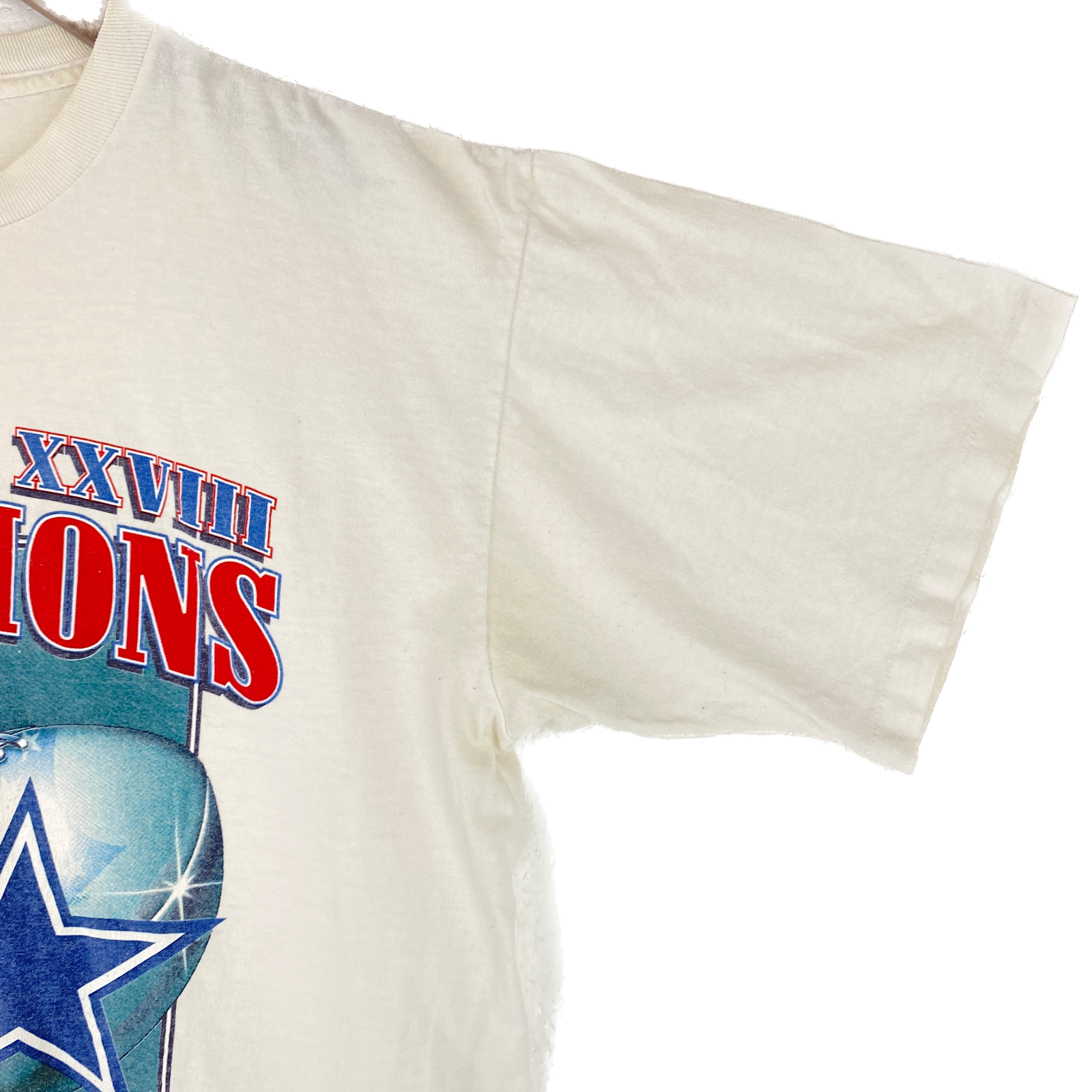 Vintage Starter Super Bowl I Champions NFL Dallas Cowboys White T-shirt Size L