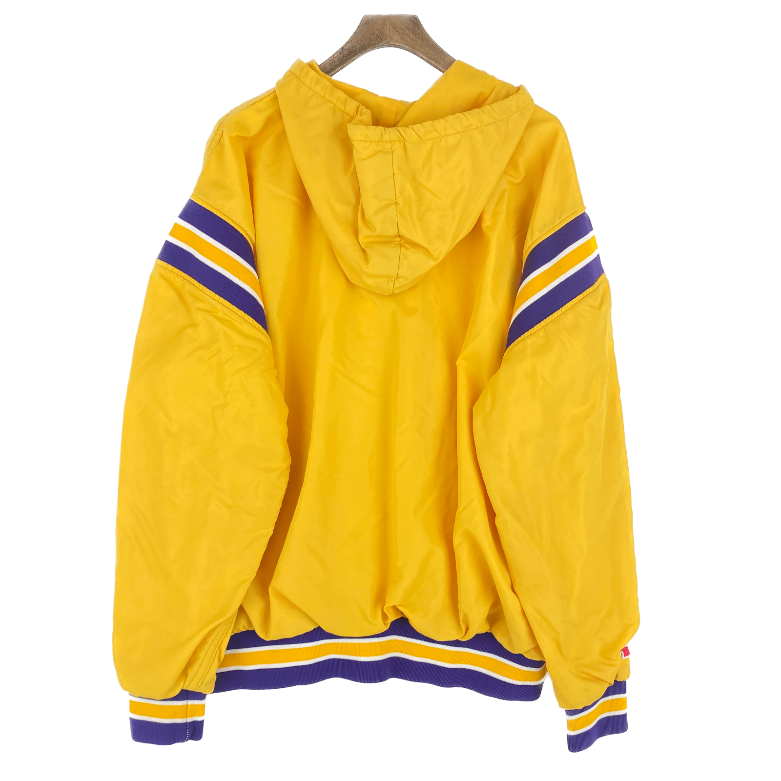 Russell Athletic Flandreau Fliers NCAA Yellow Quarter Zip Hooded Jacket Size XL