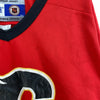 Vintage CCM Calgary Flames V-Neck Red Jersey Size L