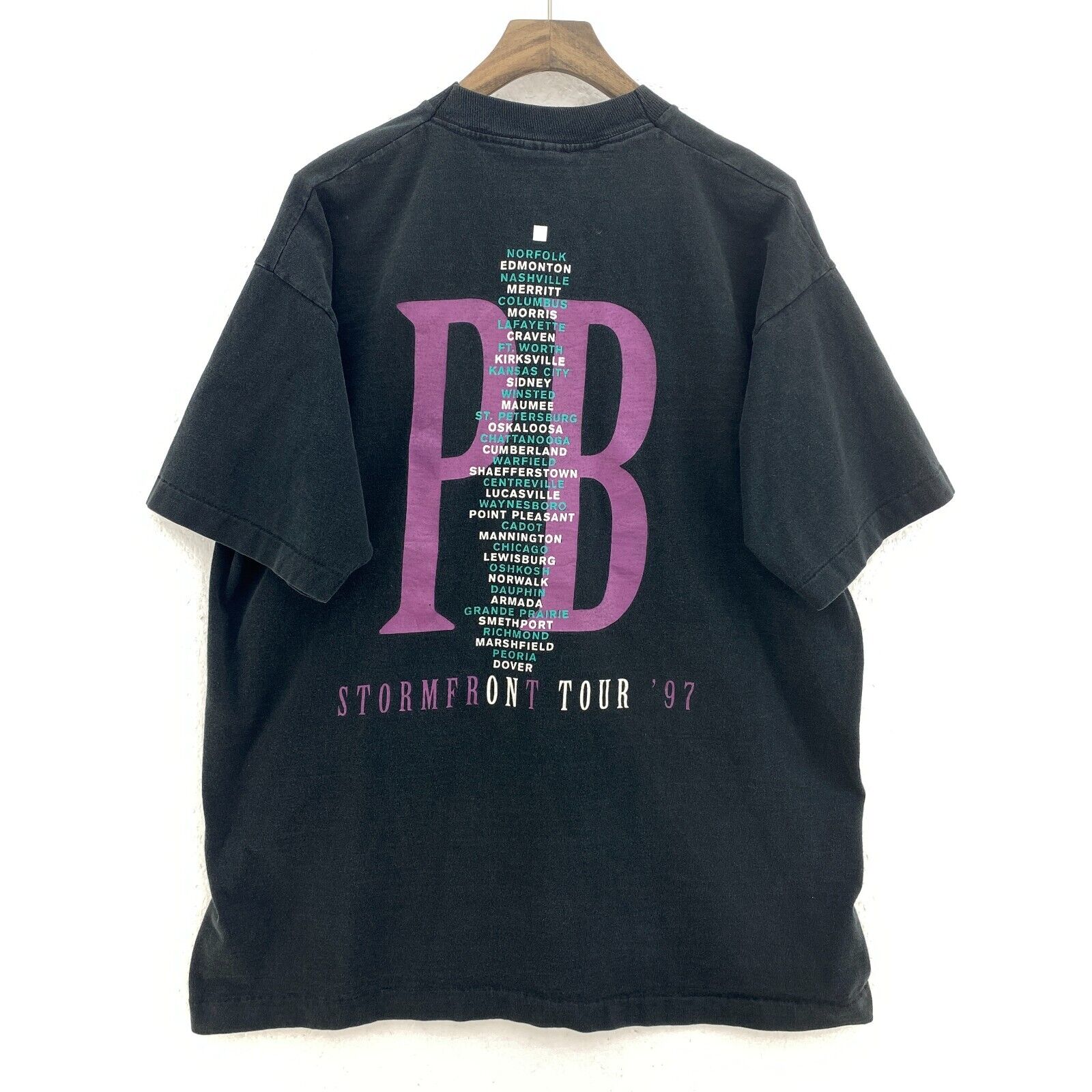 Paul Brandt Country Music Calm Before The Storm Tour 1997 Black T-shirt Size XL