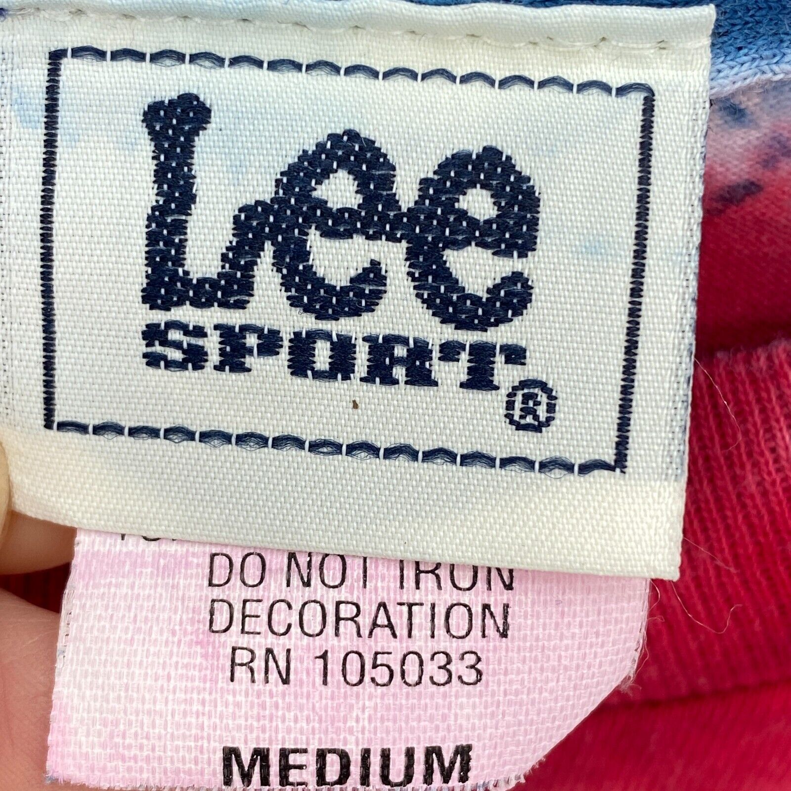 Lee Boston Red Sox MLB Baseball Navy Blue Red Tie Dye T-shirt Size M