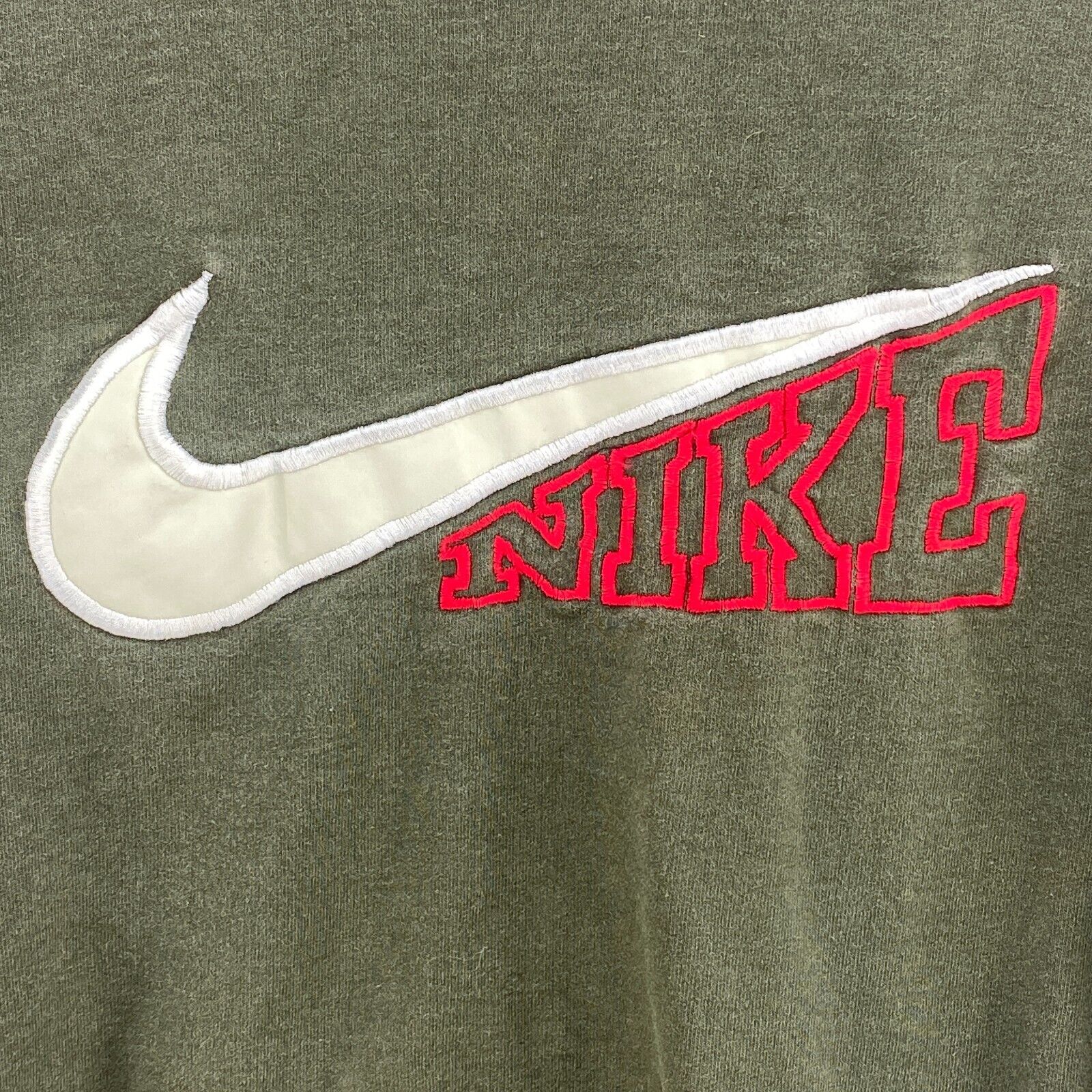 Nike Logo Embroidered Green Sweatshirt Size XL Crewneck