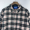 Vintage Pendleton Button Up Single Pocket Black White Wool Shirt Size XL