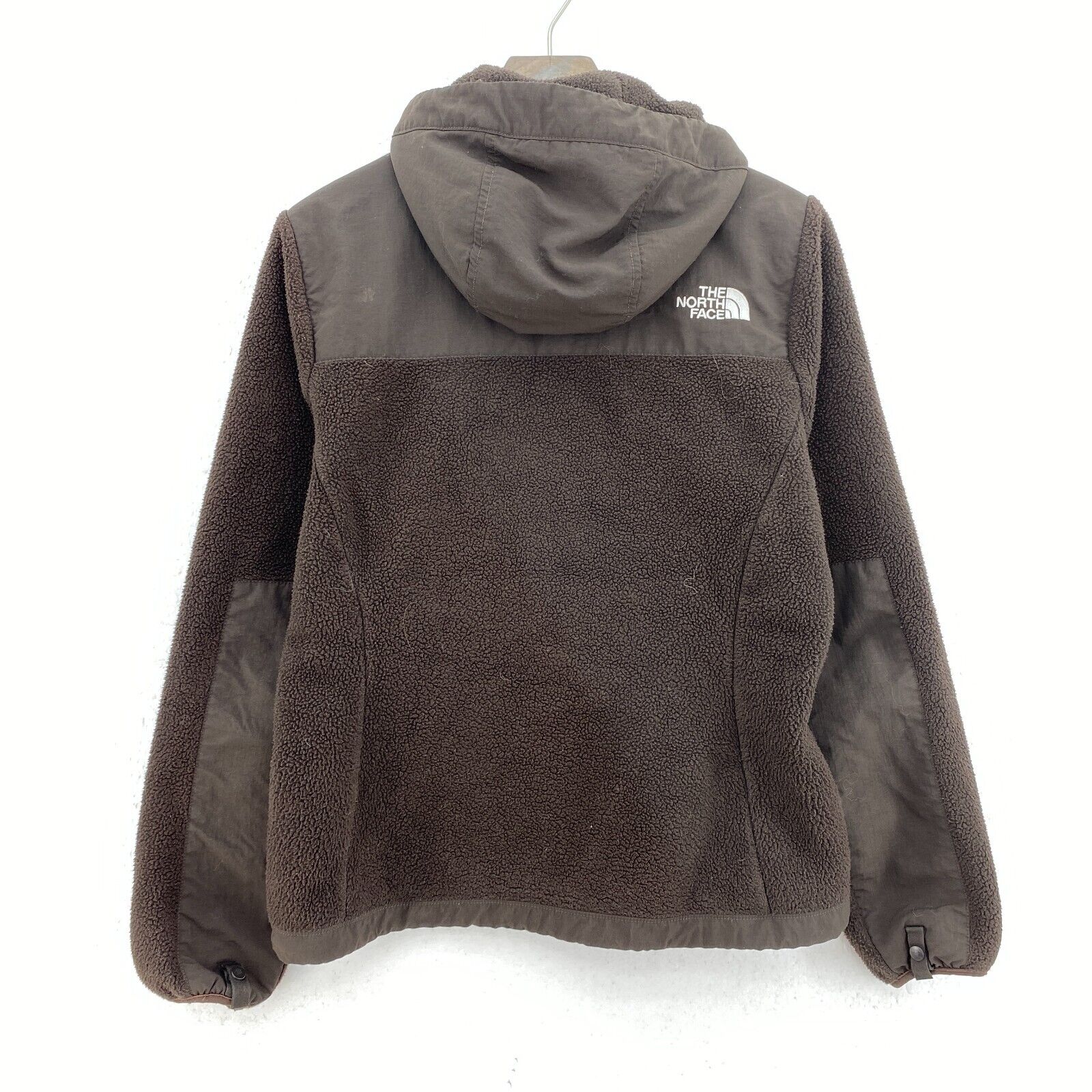 The North Face Denali Fleece Hooded Jacket Brown Size XS Women's Full Zip Up