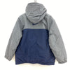 Nike Reversible Full Zip Navy Blue Gray Hooded Jacket Size XL Fleece