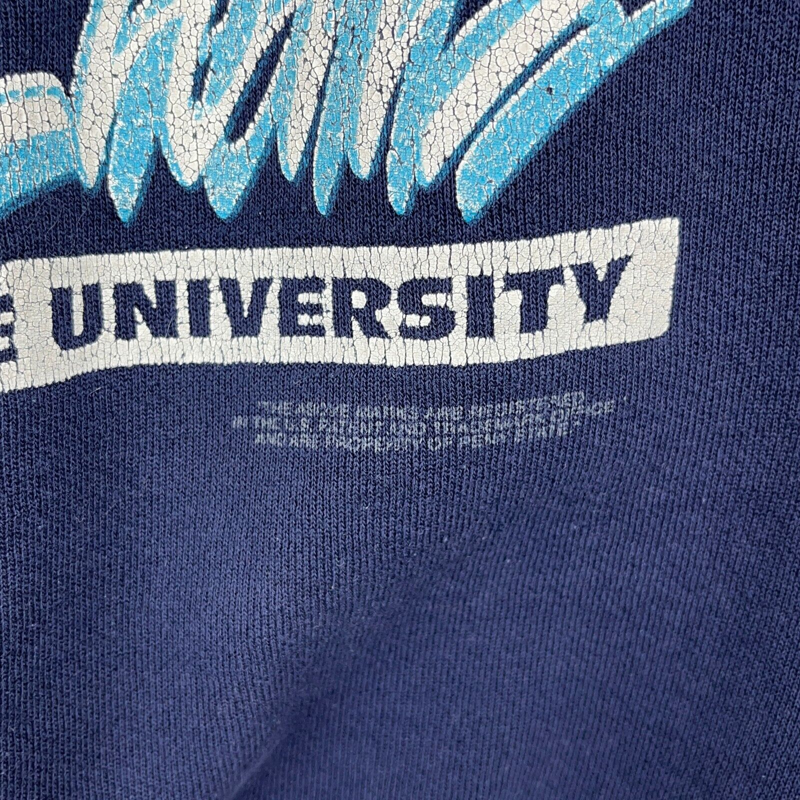Vintage Penn State University College NCAA Navy Blue Sweatshirt Size L