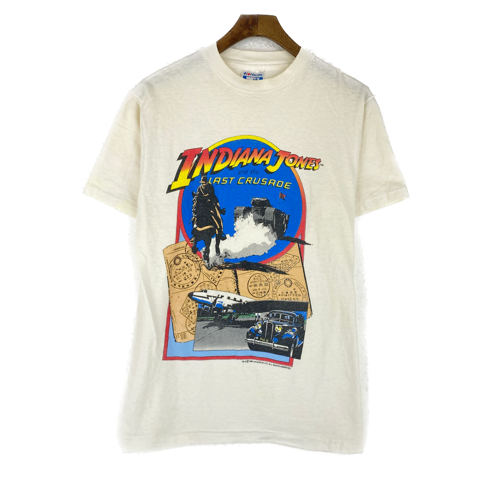 Vintage Indiana Jones Movie The Last Crusade 1989 T-shirt Size M Single Stitch