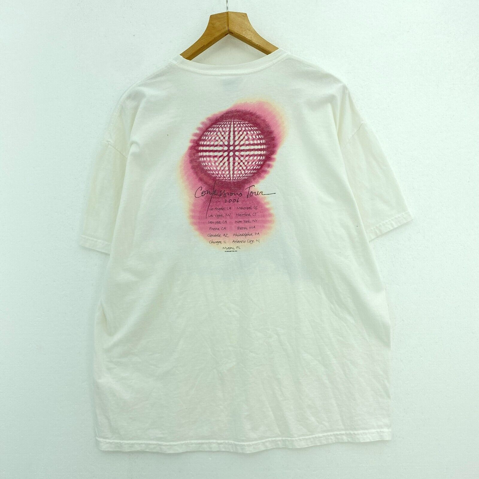 Madonna Confessions Tour 2006 White T-shirt Size XL