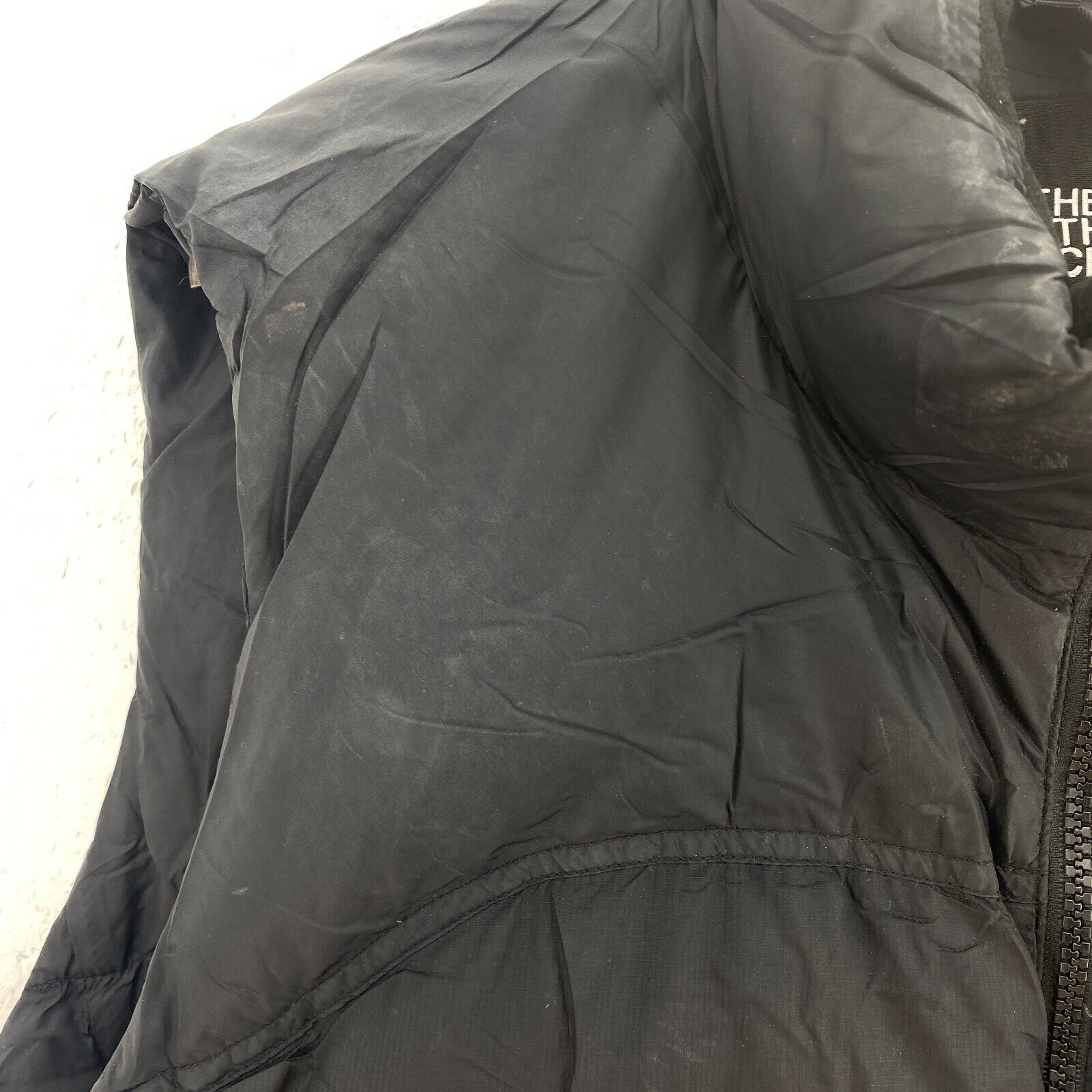 The North Face 700 Logo Black Full Zip Vest Jacket Size XL Women's