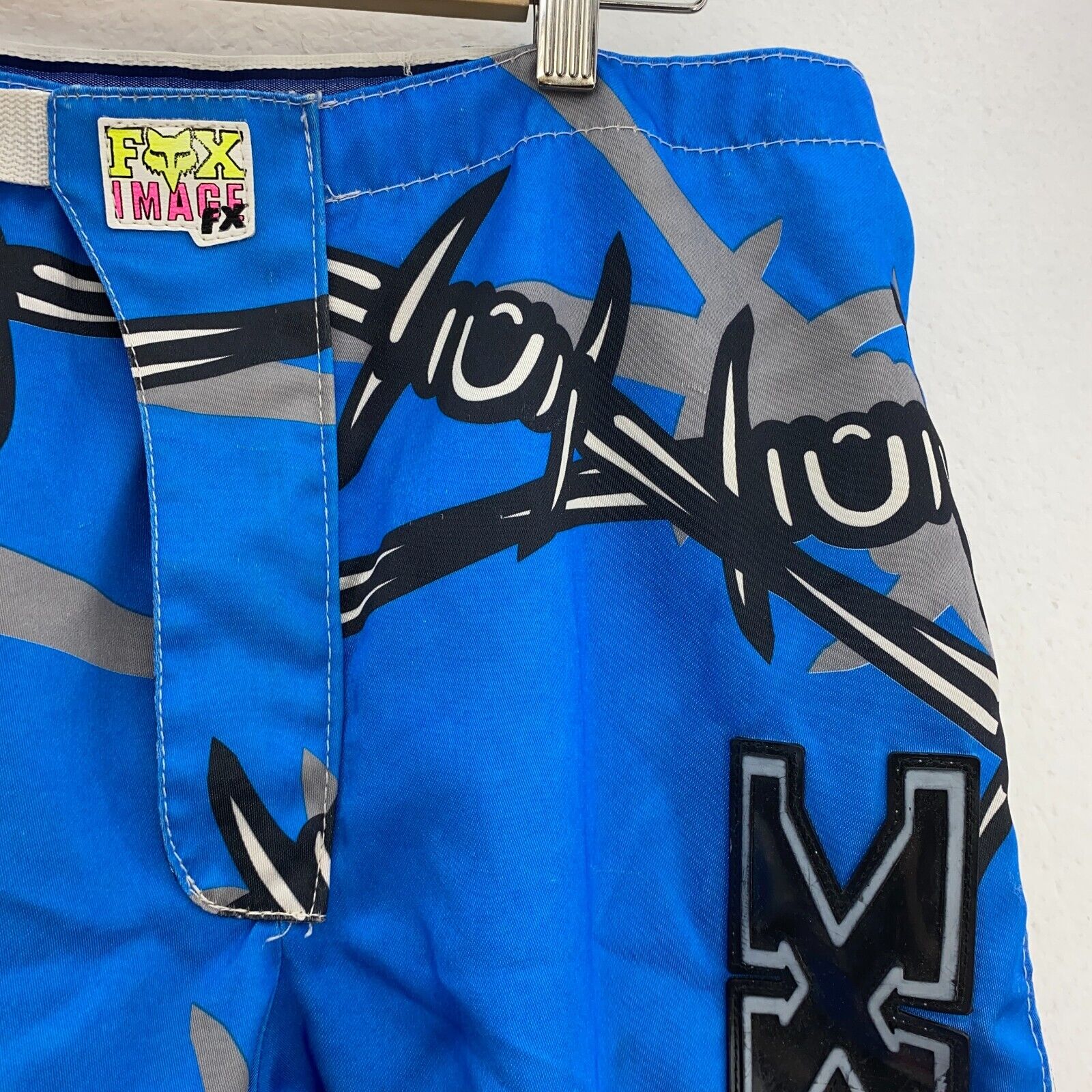 Fox Racing Image All Over Print Motocross Dirt Biking Blue Pants Size 36