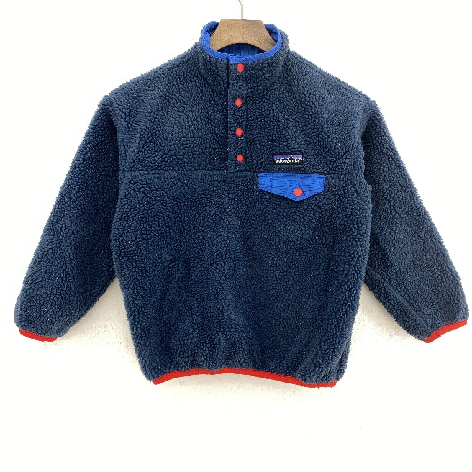Vintage Patagonia Snap-T Reversible Blue Jacket Size 4T Toddler