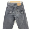 Levi's Orange Tab Medium Wash Black Denim Tapered Jeans Size 30 Women's