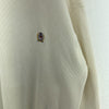 Tommy Hilfiger Embroidered Chest Logo Vintage White Sweater Size M