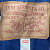 Levi Strauss Medium Wash Corduroy Collar Long Button Up Denim Jacket Size L