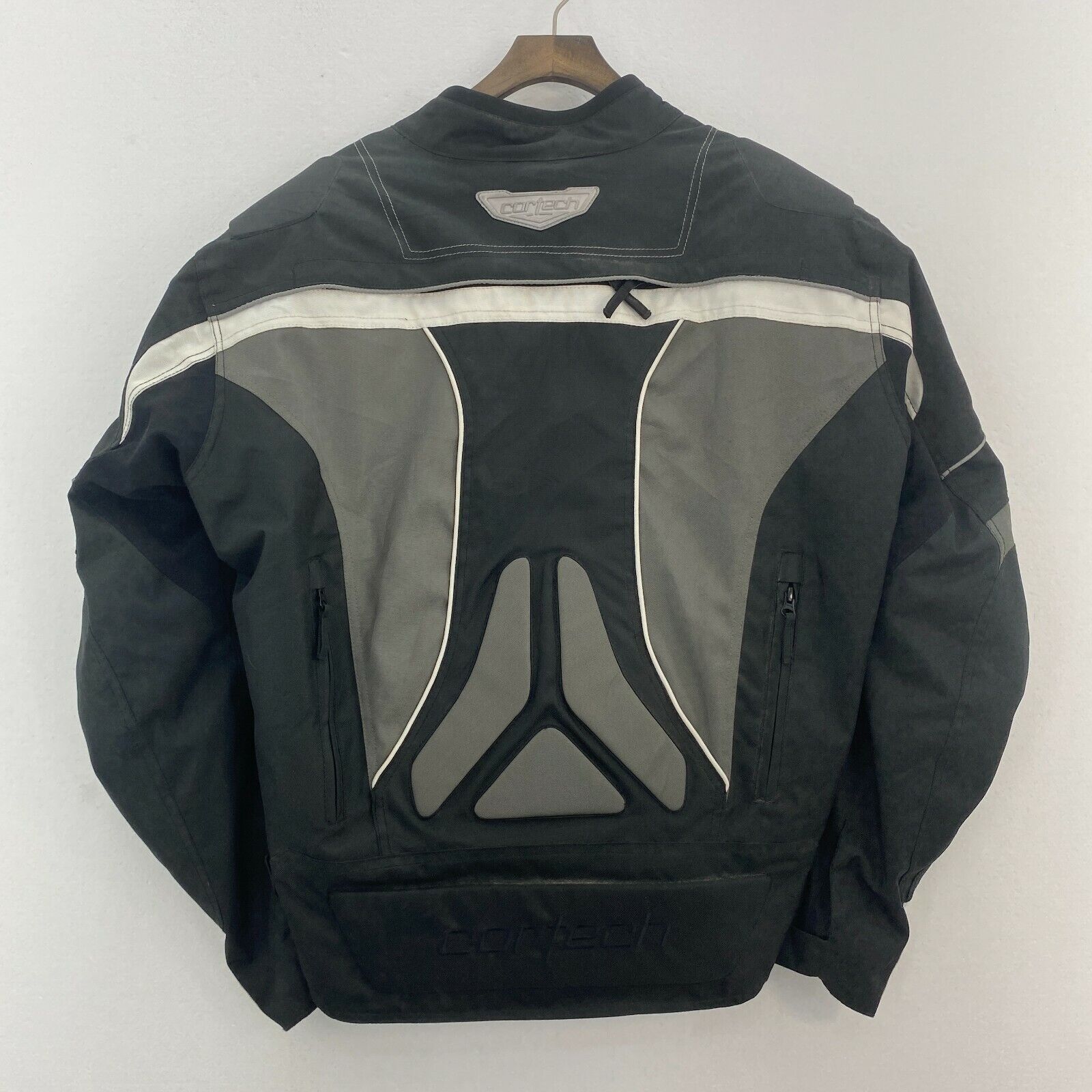 Vrx Cortech Biker Black Gray Jacket Size 42 Armoured Elbow & Shoulder