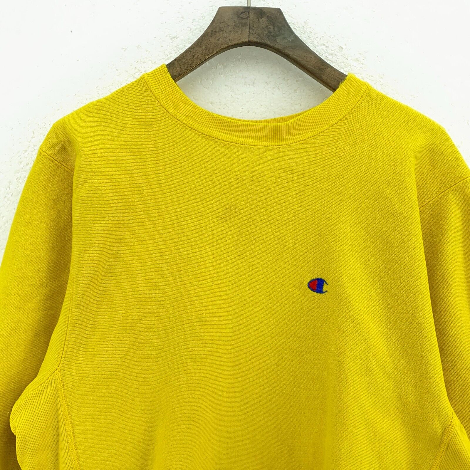 Champion Reverse Weave Yellow Crewneck Sweatshirt Size L