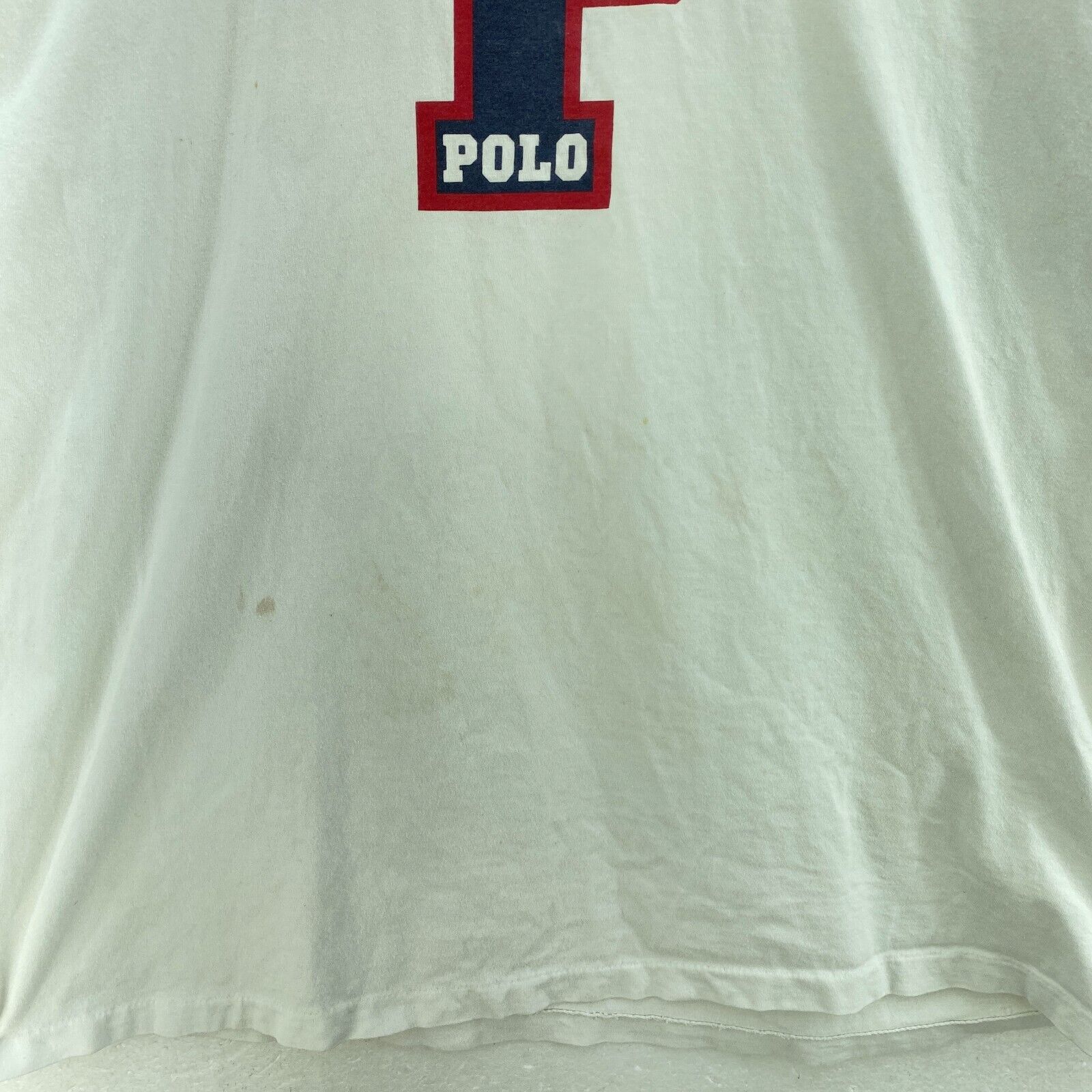 Vintage Polo Ralph Lauren T-shirt Size L White Single Stitch
