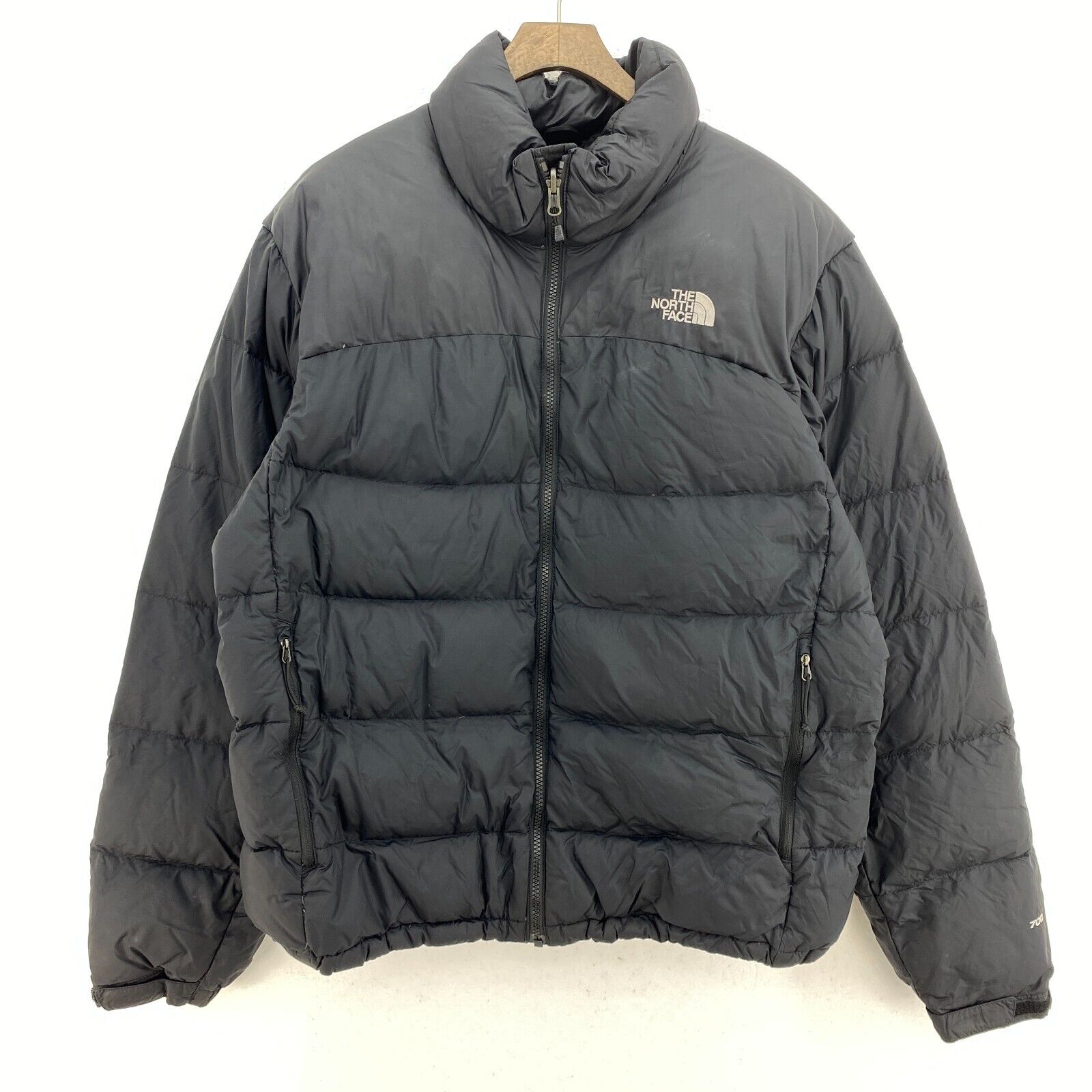 The North Face Nuptse 700 Down Filled Full Zip Insulated Black Jacket Size L