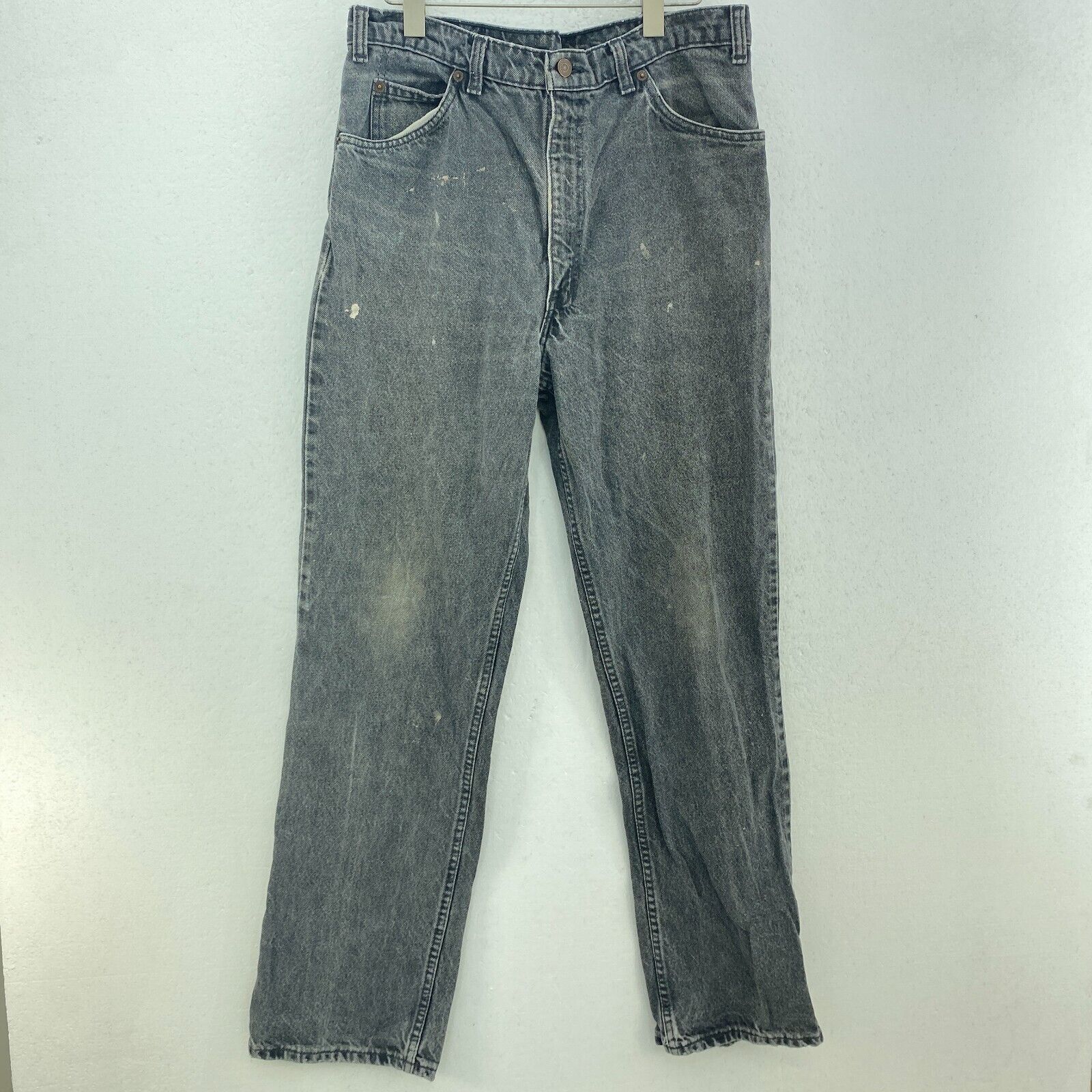 Levi Strauss Orange Tab Black Light Wash Jeans Size 36 Straight Leg