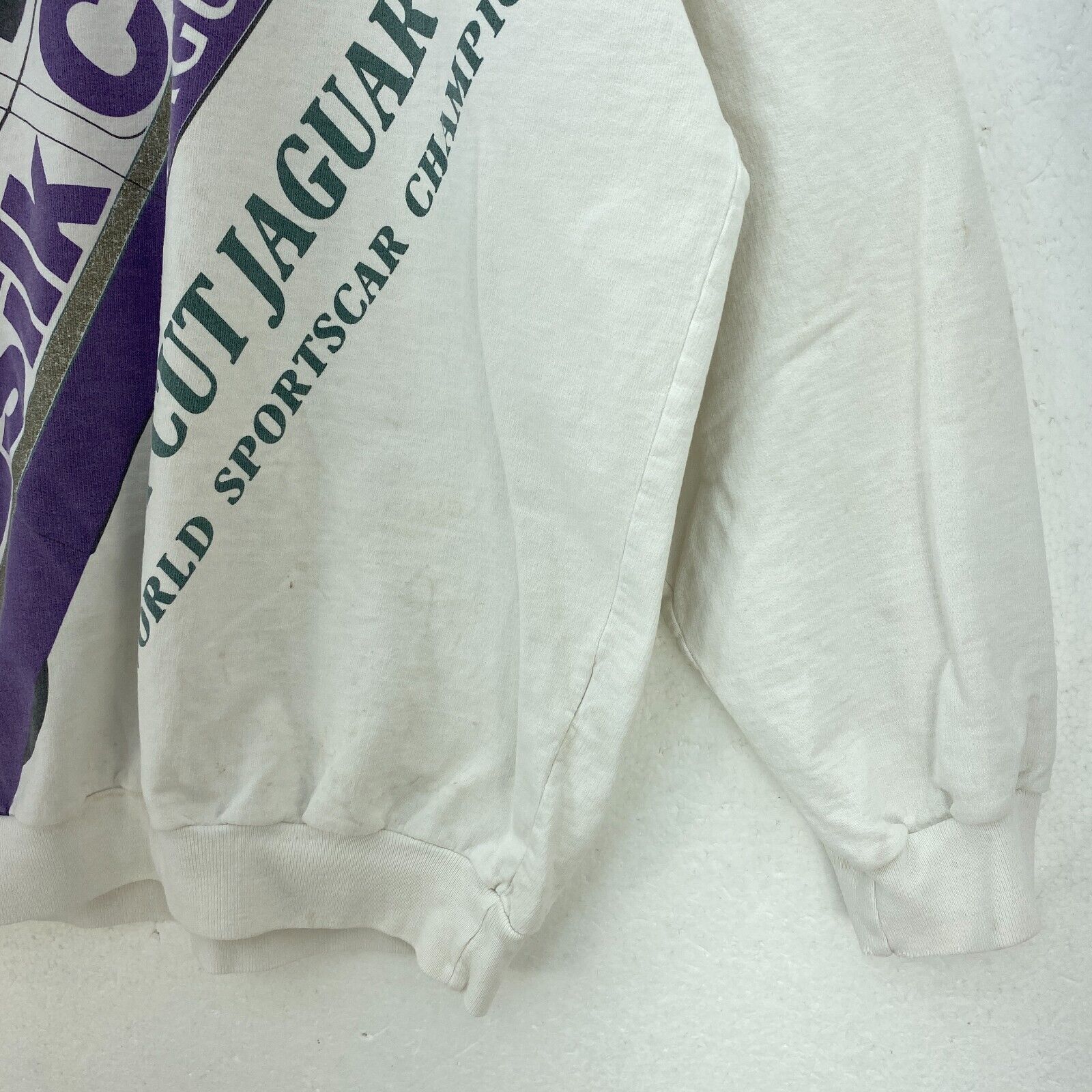 Silk Cut Jaguar Team World Sportscar Championship Racing White Sweatshirt Size L