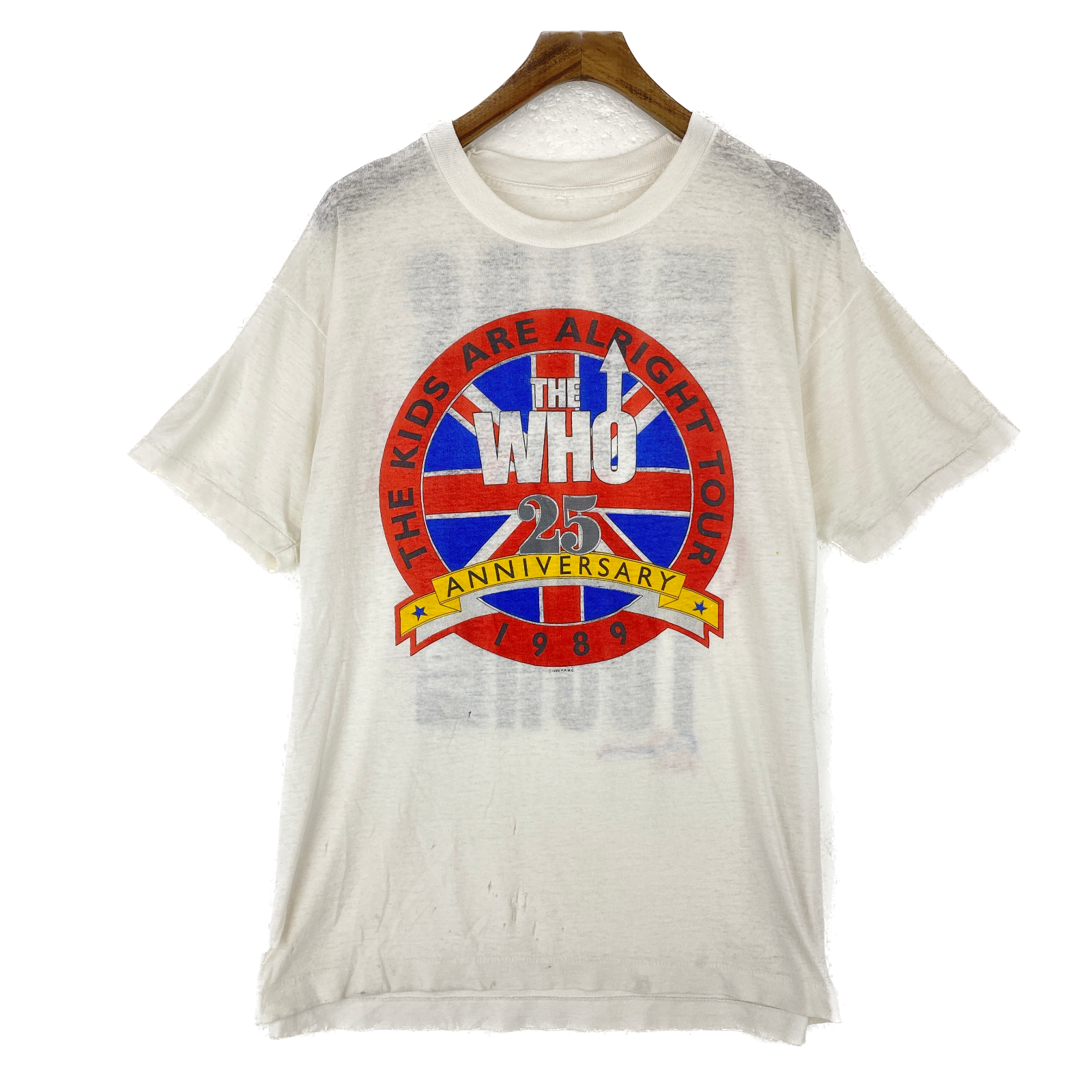 Vintage The Who Band The Kids Are Alright 25th Anniversary 1989 White Tour Shirt