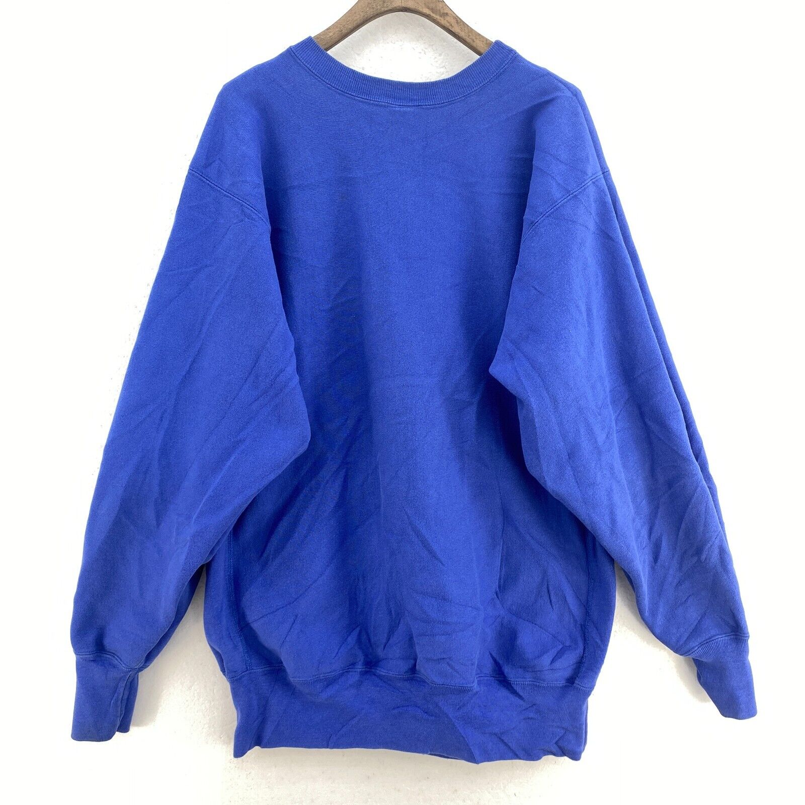 Champion Reverse Wave Embroidered Logo Blue Sweatshirt Size XXL Crewneck