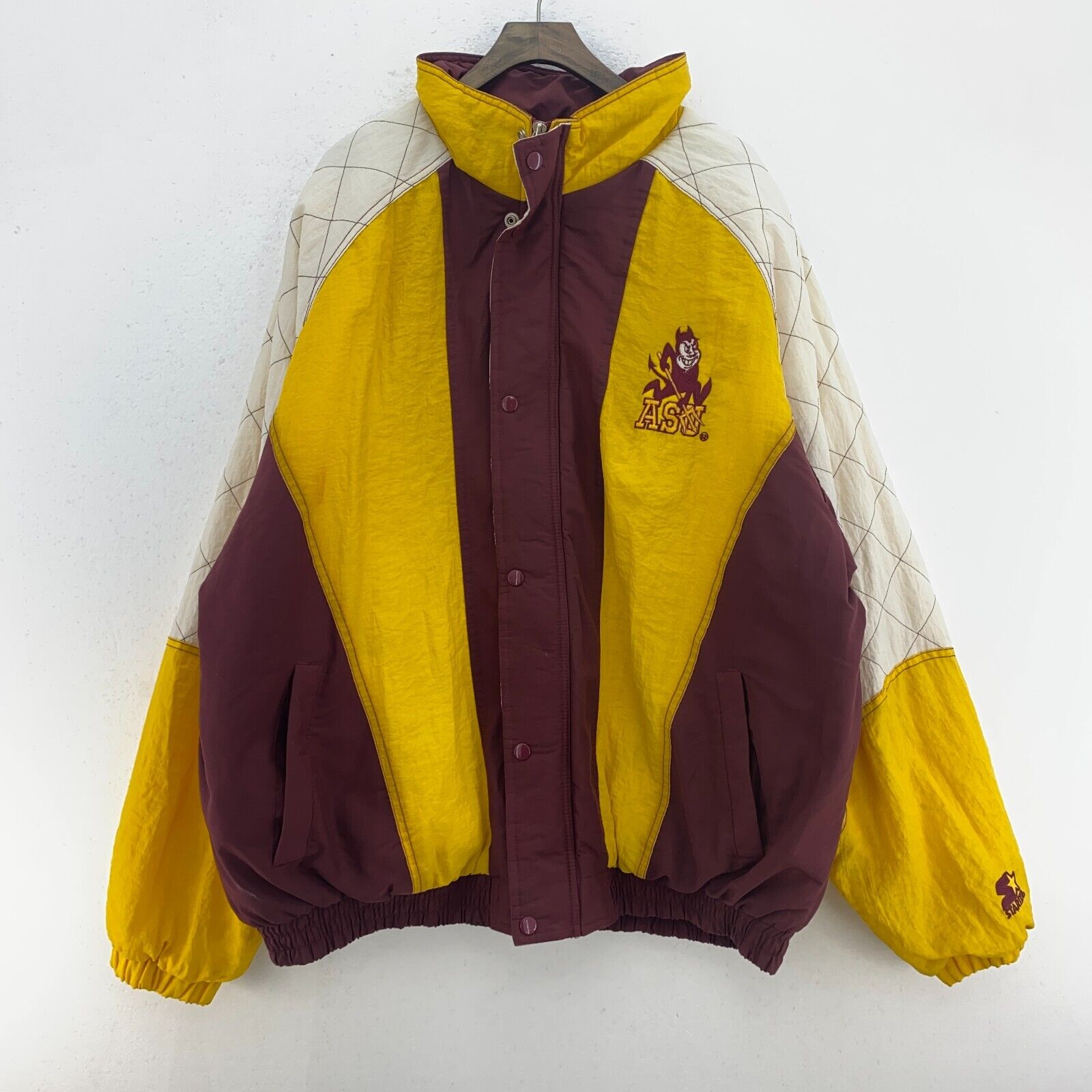 Starter Arizona State Sun Devils NCAA Logo Insulated Yellow Jacket Size XXL