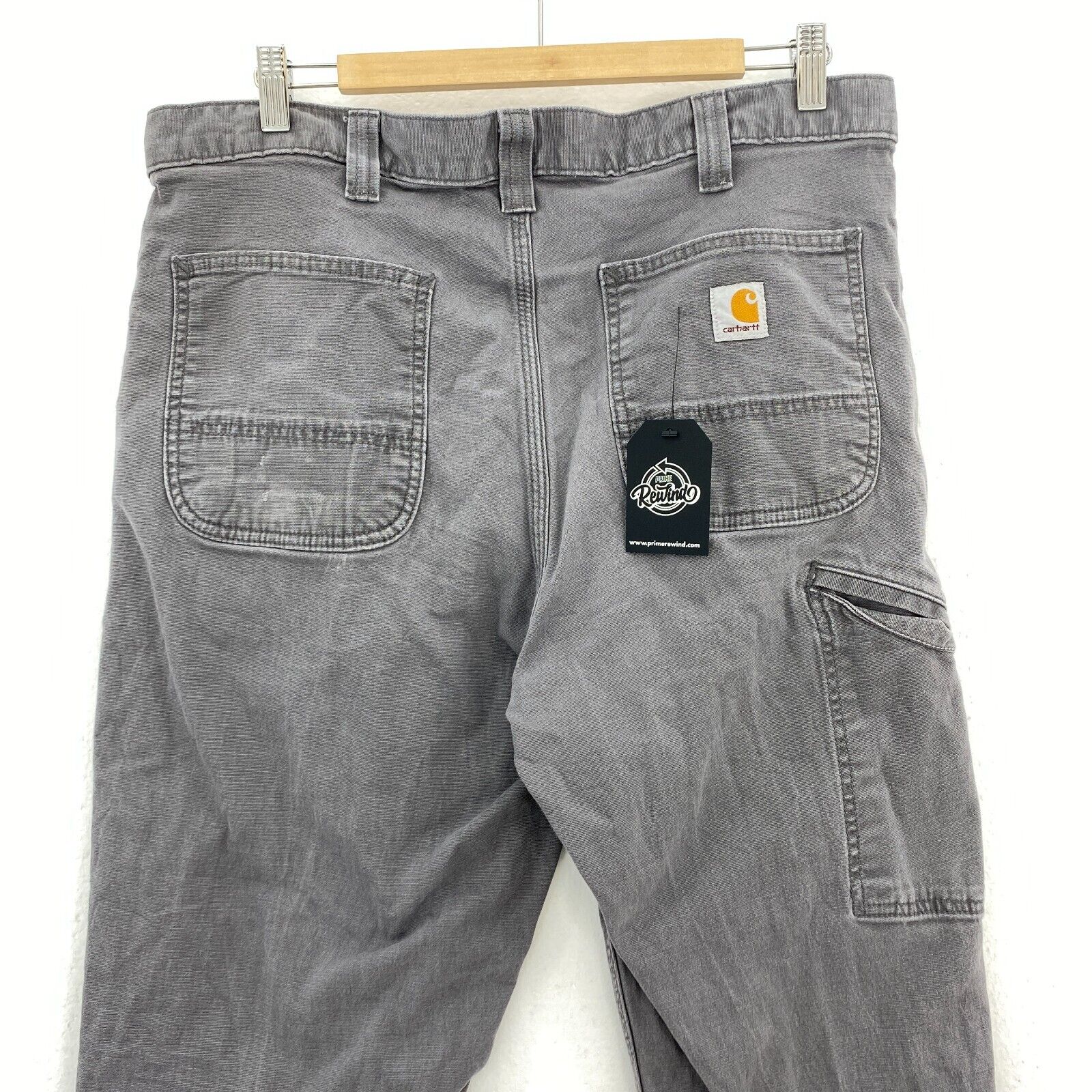 Carhartt Relaxed Fit Cargo Pant Gray Straight Leg Size 36