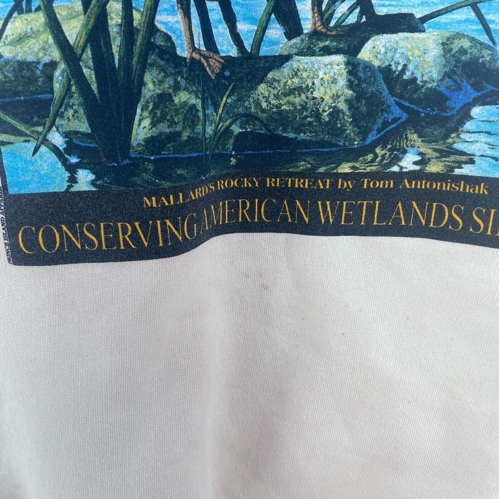 Duck Unlimited 1995 White Vintage Sweatshirt XL Crewneck