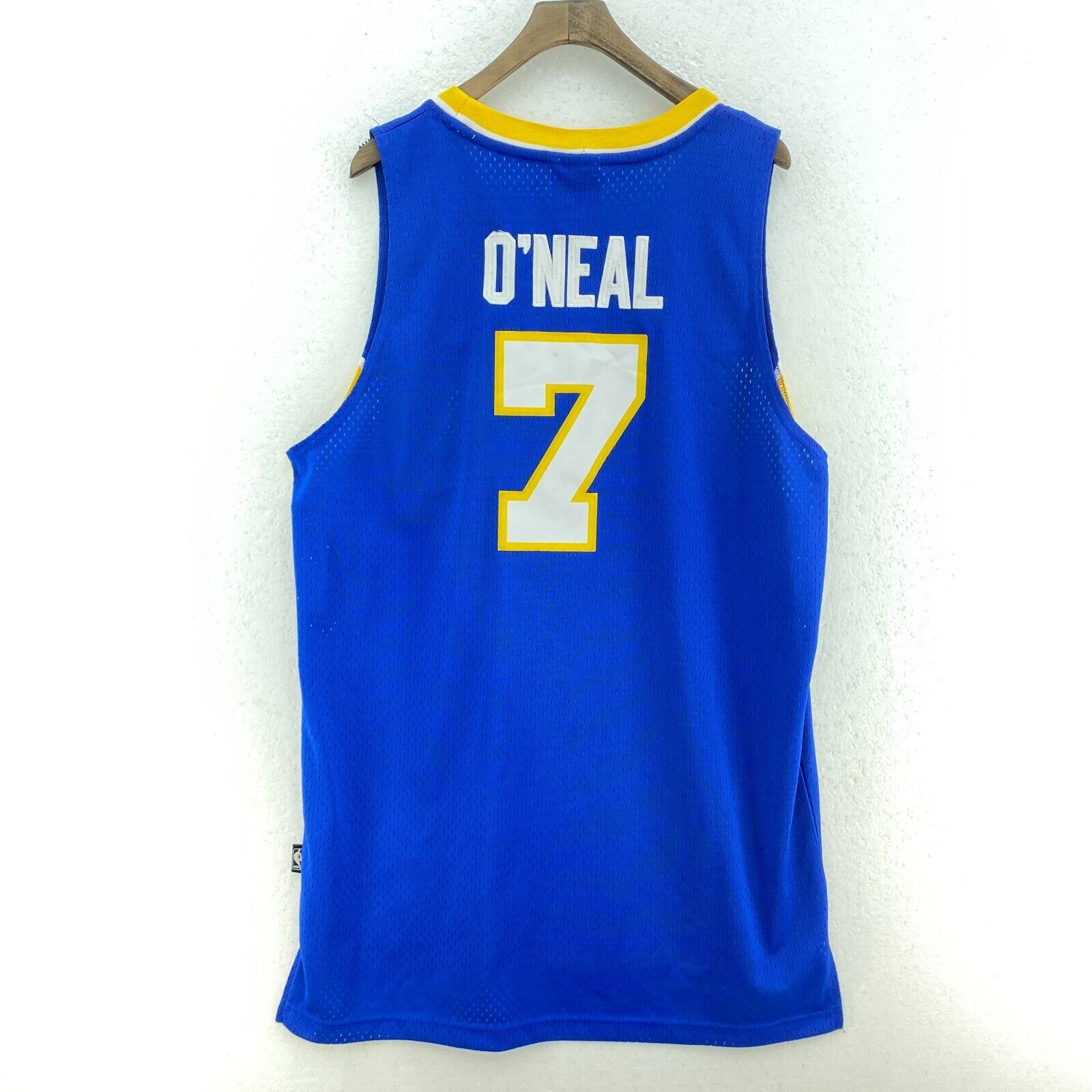 Reebok Indiana Pacers Jermaine O'Neil NBA Jersey Size M Blue Yellow #7 NBA