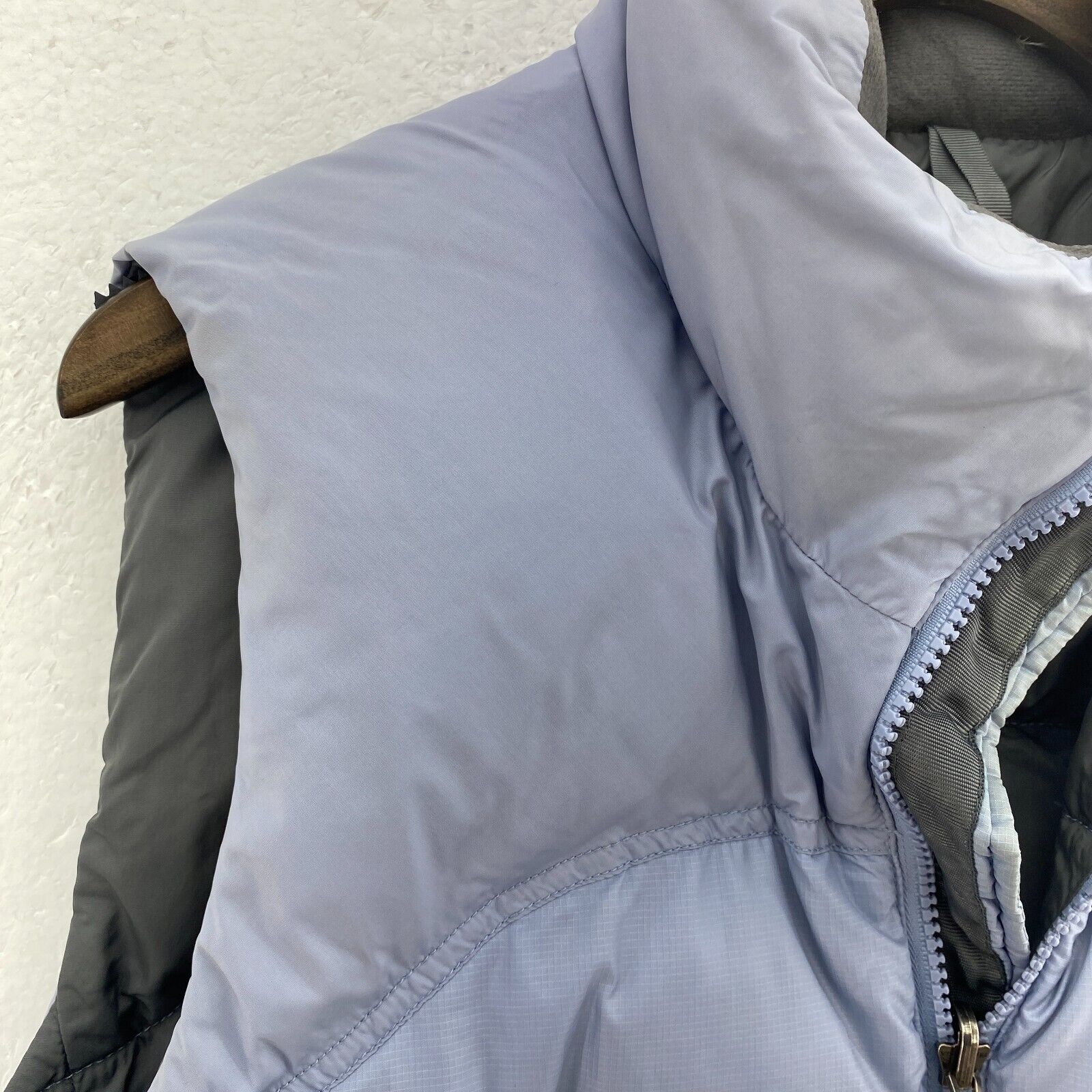 The North Face Women's Full Zip Nuptse Down 700 Series Vest Jacket Blue Size S