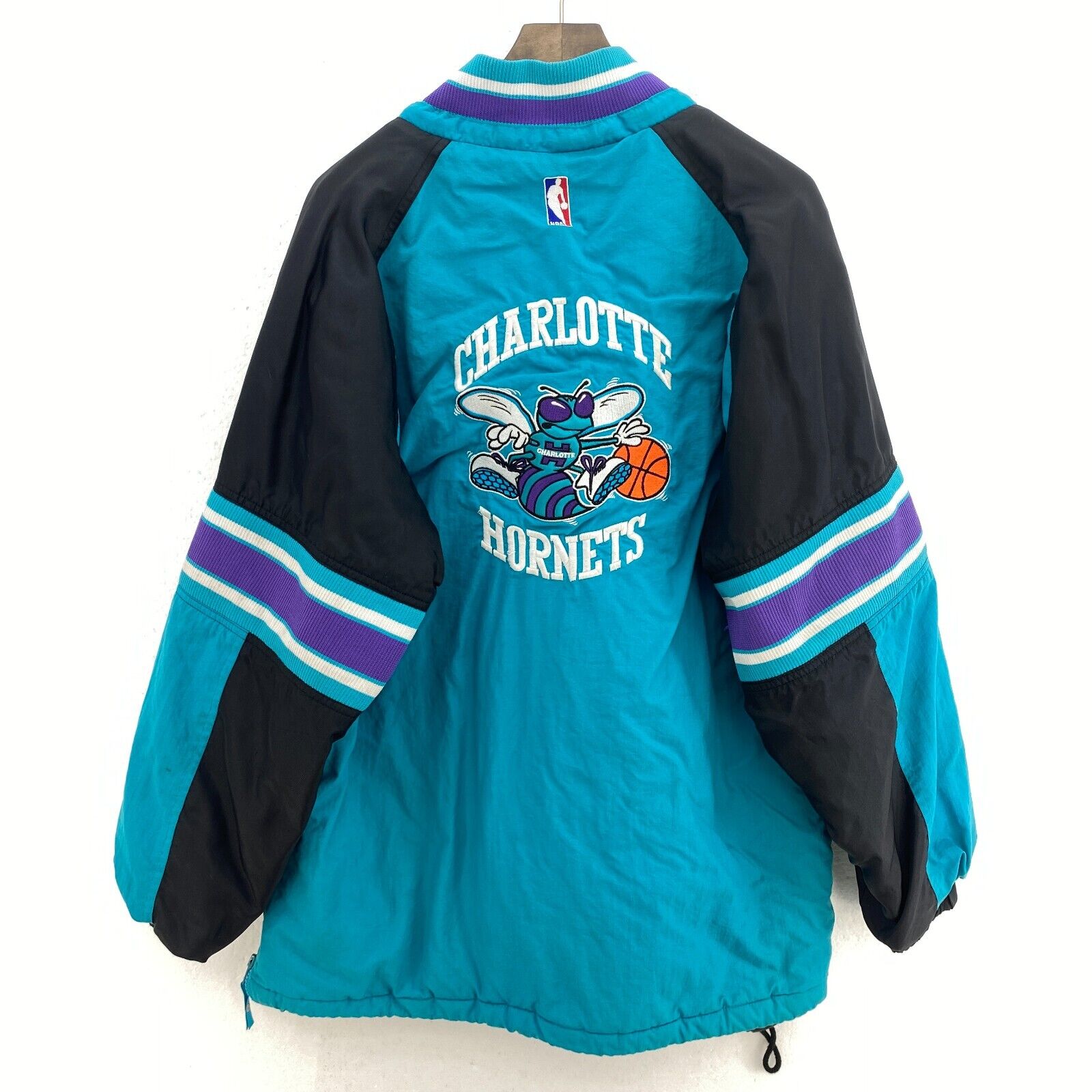 Starter Charlotte Hornets NBA Quarter Zip Insulated Blue Jacket Size S