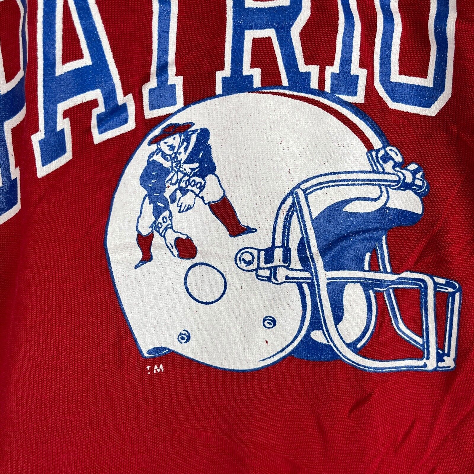 Vintage Champion New England Patriots NFL Red Jersey Size L