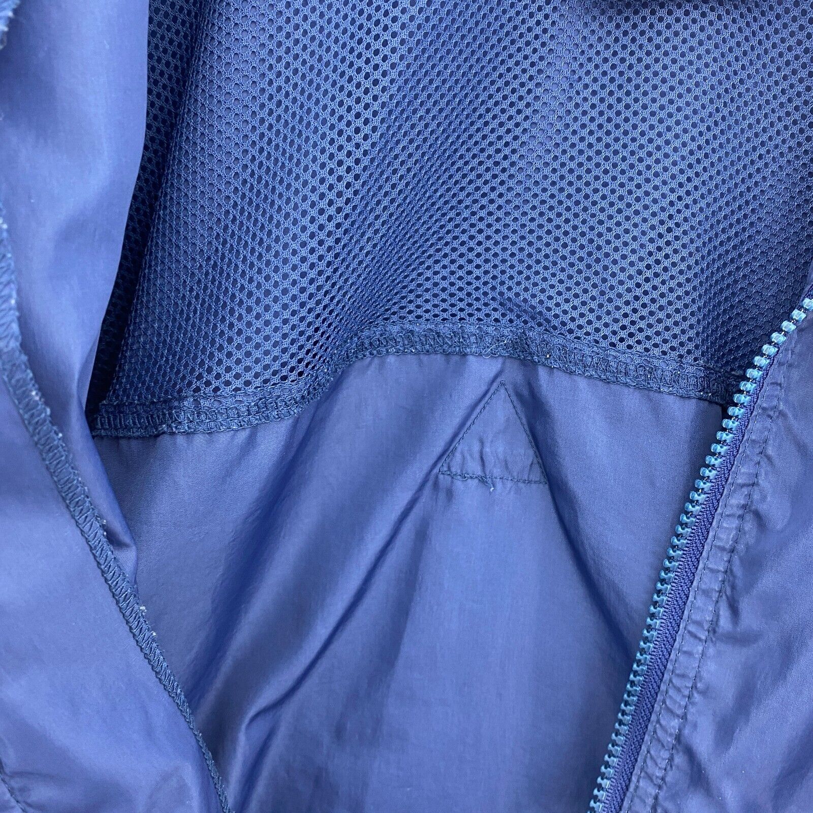 Nike Blue Light Long Windbreaker Jacket Size L