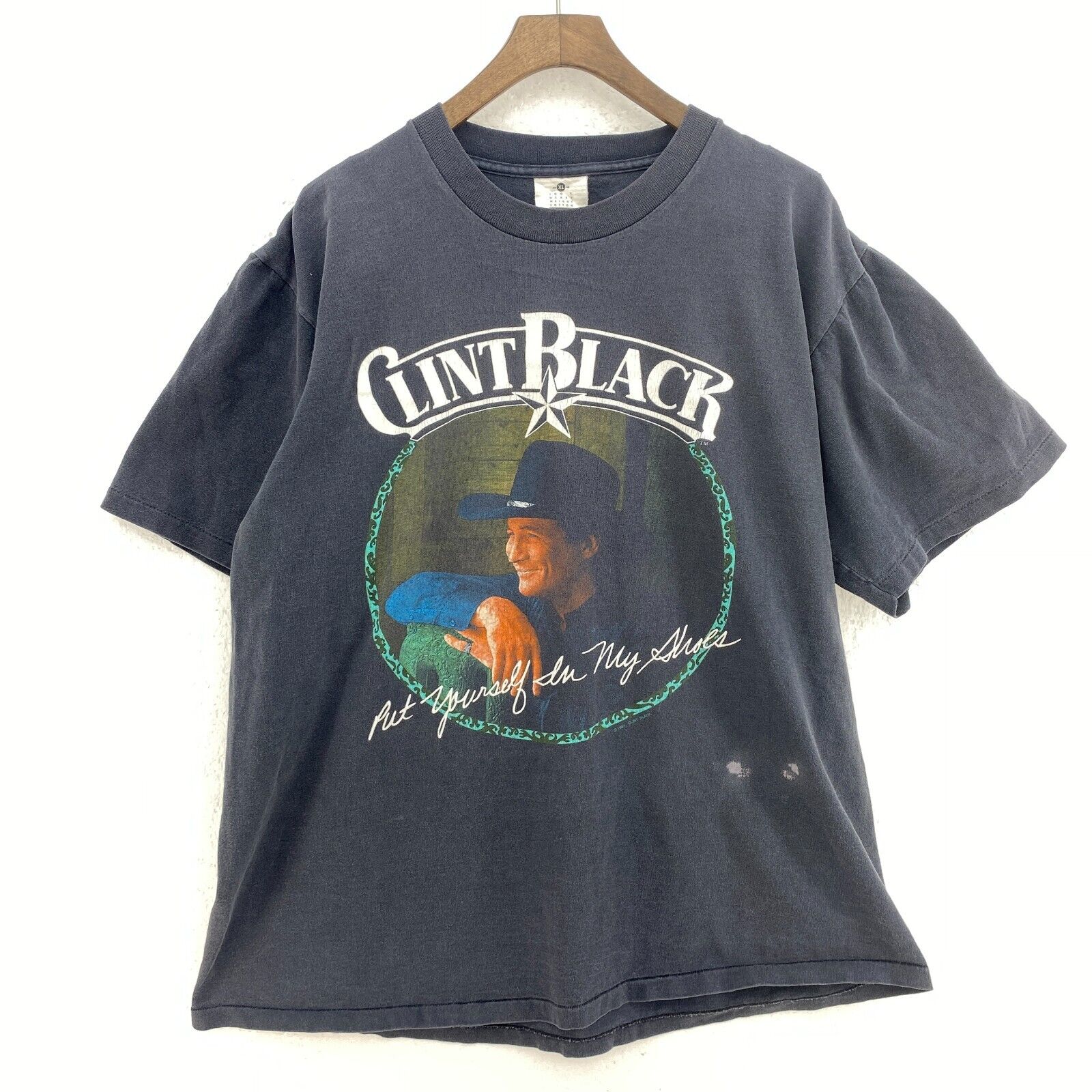 Lee Clint Black Put Yourself In My Shoes Black T-shirt Size XL Country Music