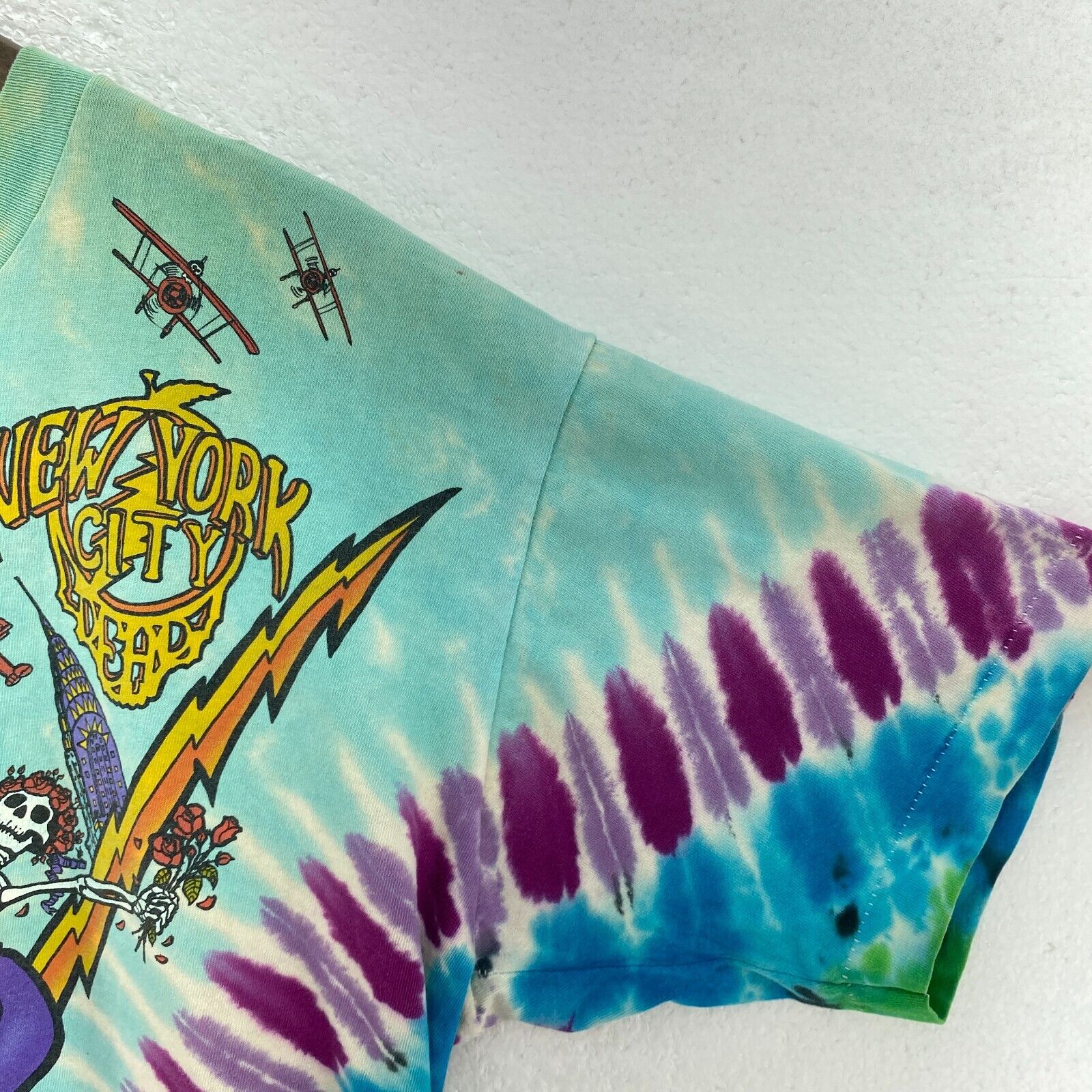 Liquid Blue New York City The Grateful Dead Blue Tie Dye T-shirt Size XL