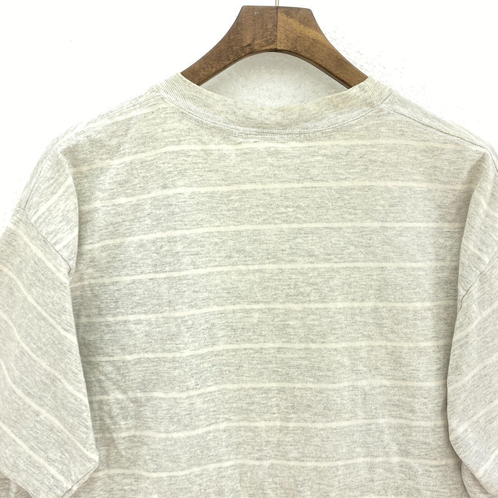 Vintage Yale University Bulldogs Gray Striped T-shirt Size M Tee
