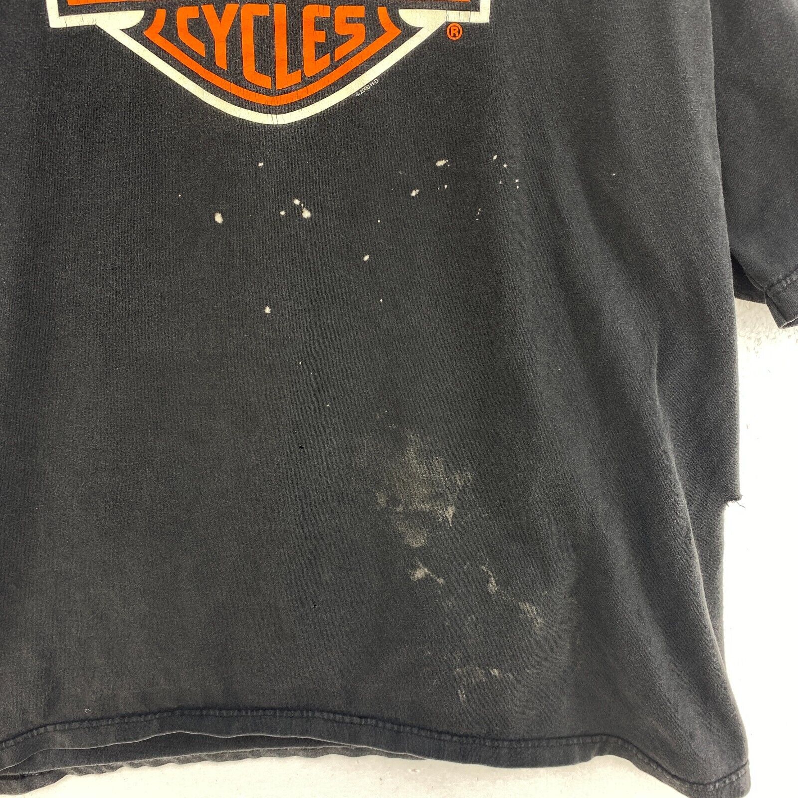 Harley Davidson Motorcycles Biker 2000 Black T-shirt Size XL