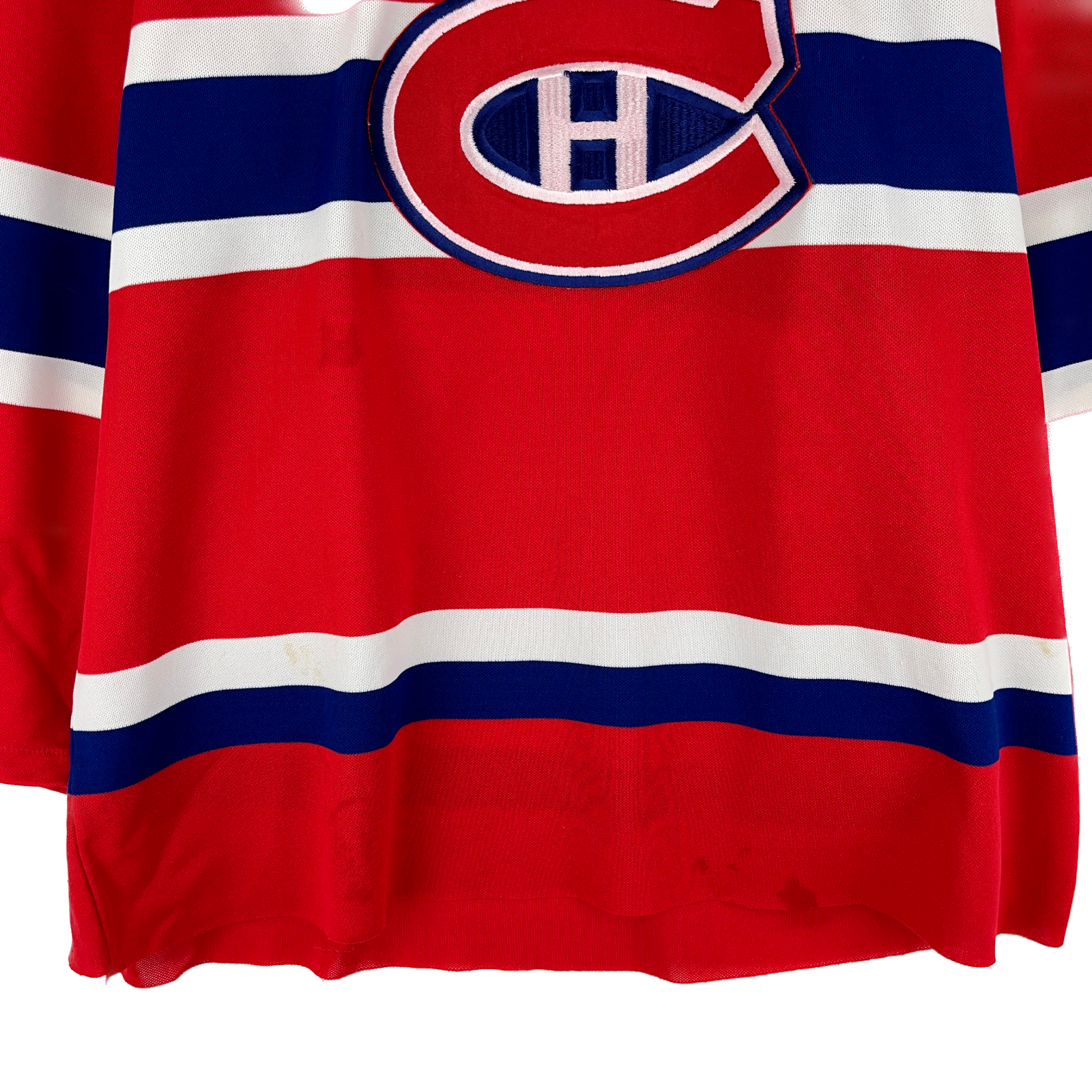 Vintage CCM Montreal Canadiens 1980s NHL Red Jersey Size L