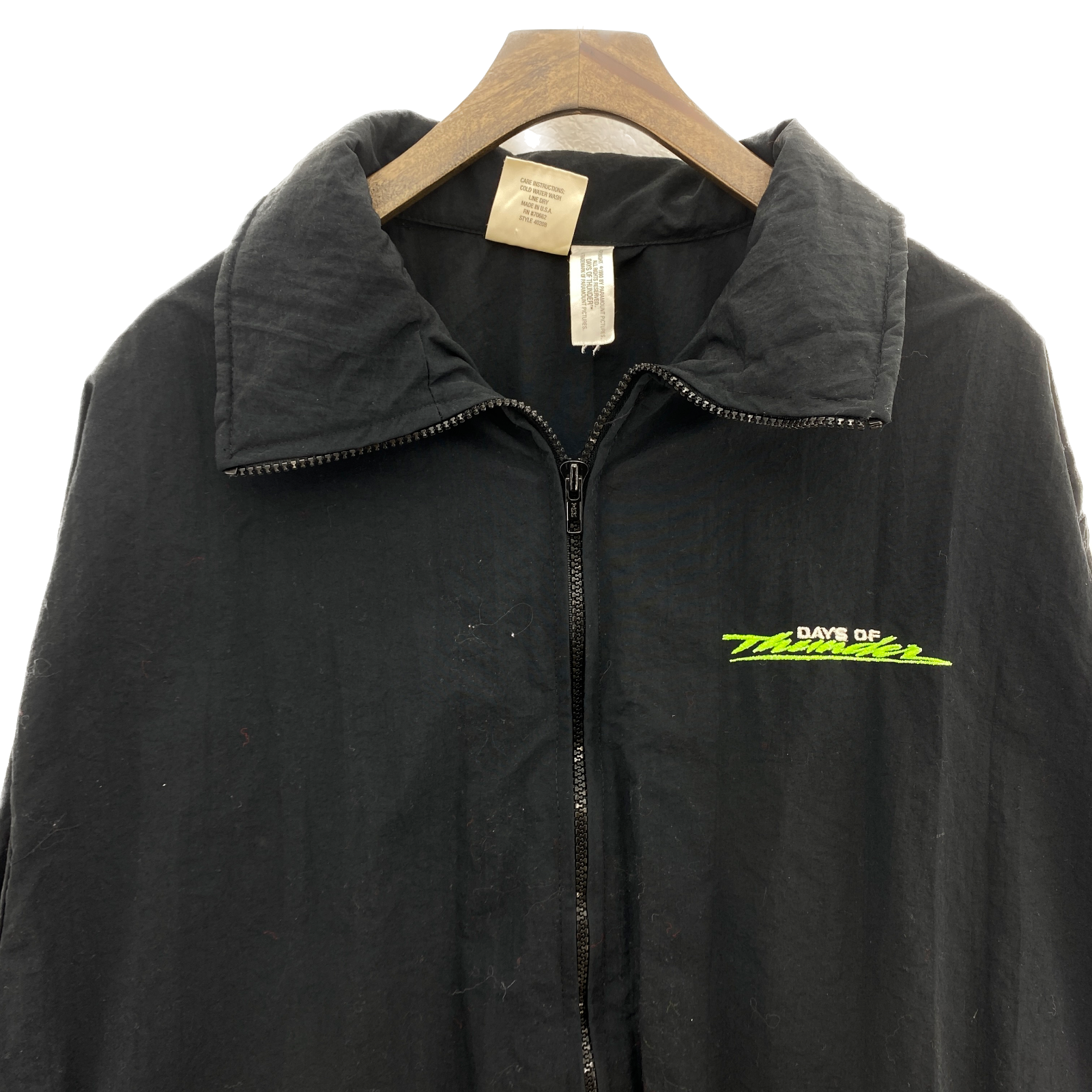 Vintage Days Of Thunder Tom Cruise Movie Promo Black Light Bomber Jacket Size L