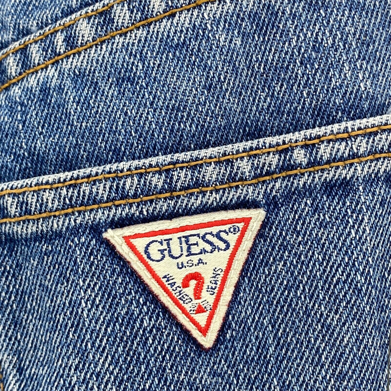 Guess Vintage Medium Wash Blue Slim Straight Jeans Size 28 x 29