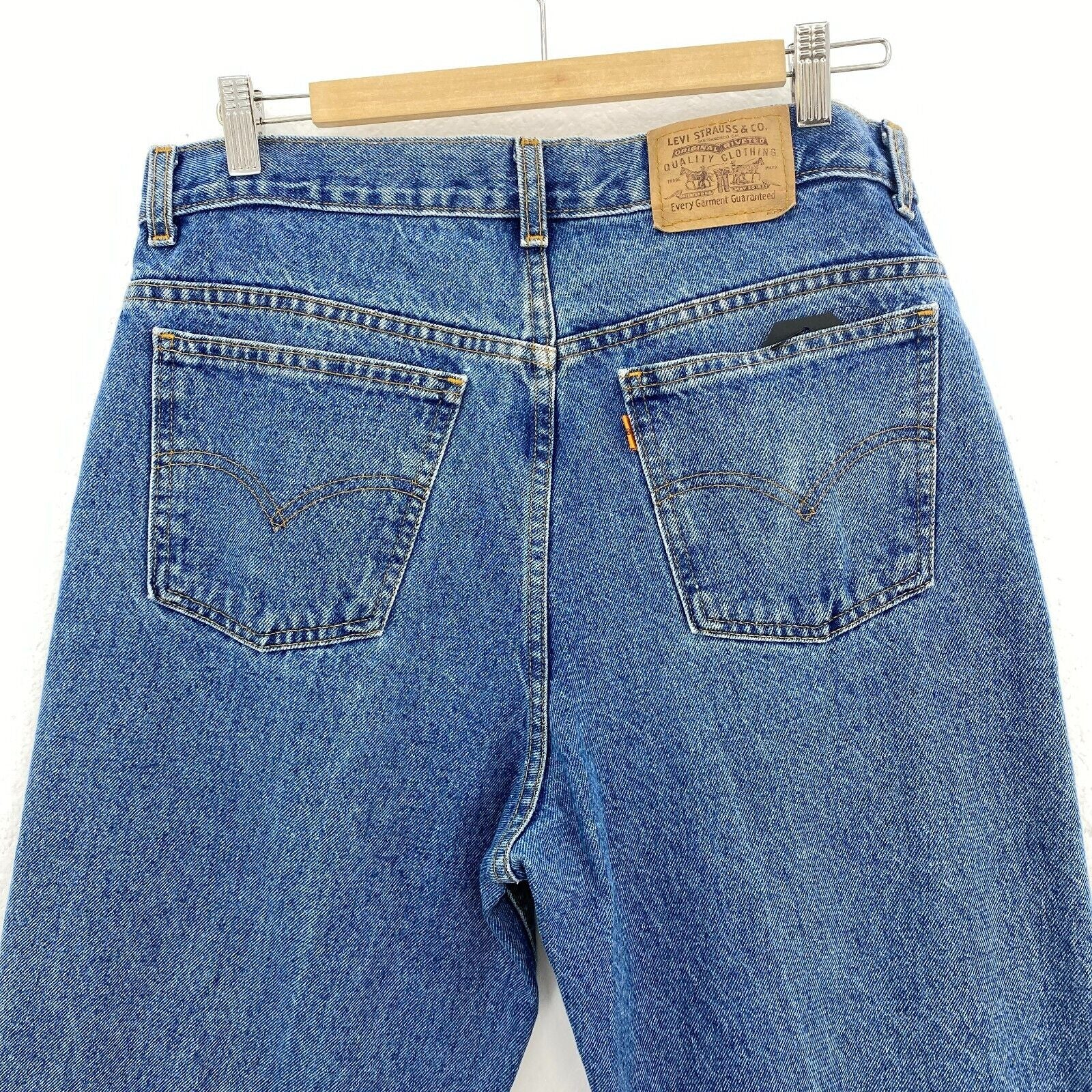 Levi's Orange Tab Dark Wash Blue Jeans Straight Size 32 x 28