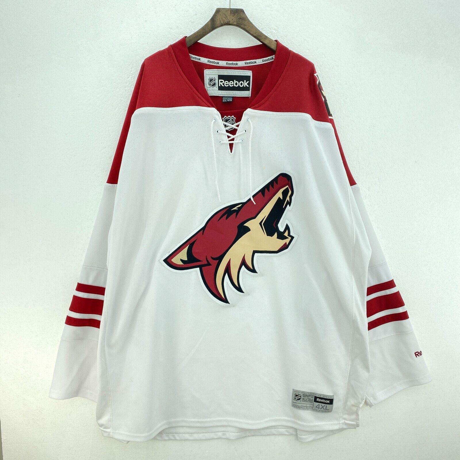 Authentic Arizona Phoneix Coyotes Reebok White NHL Jersey Size 4XL
