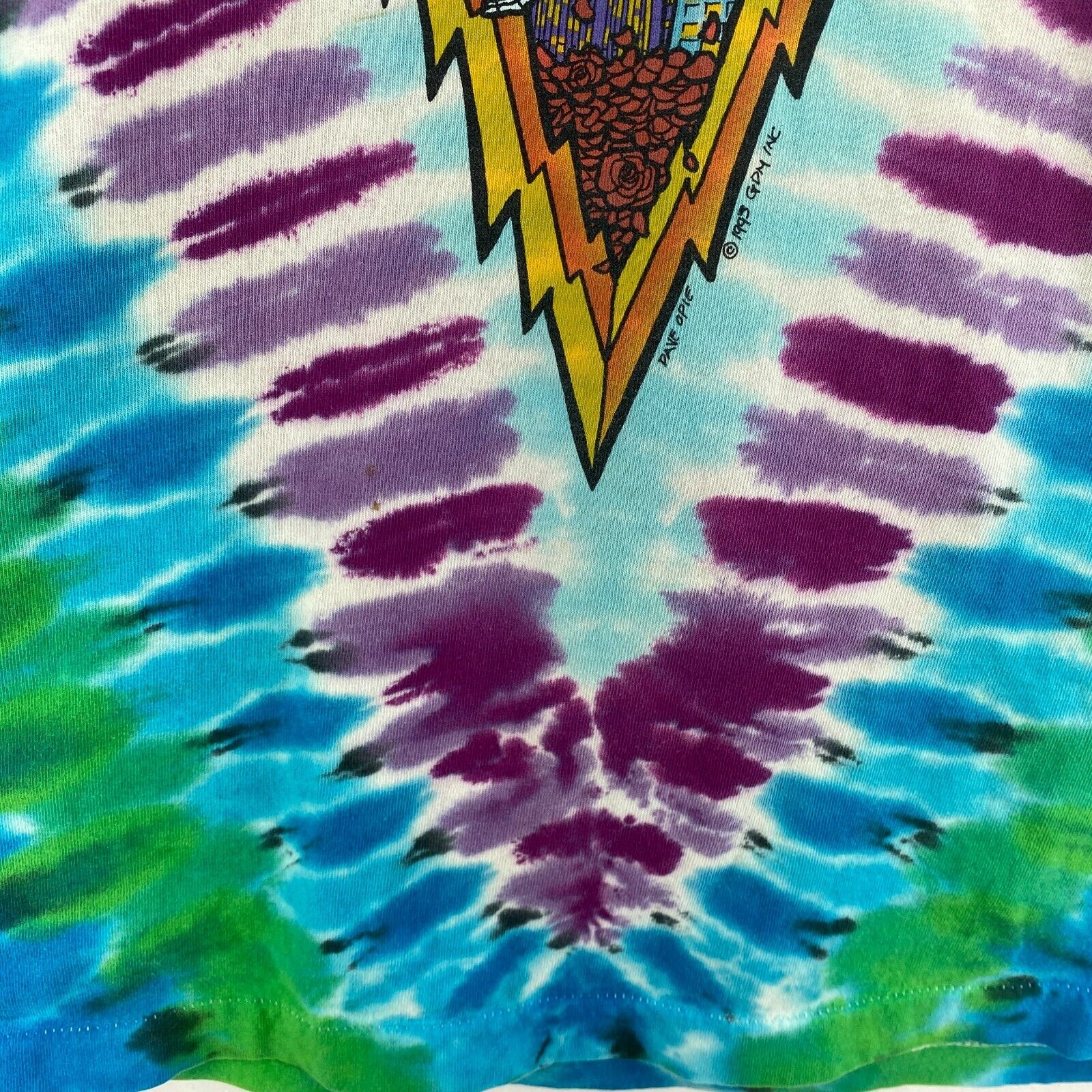 Liquid Blue New York City The Grateful Dead Blue Tie Dye T-shirt Size XL