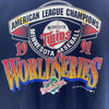 American League Champions Minnesota Twins 91 MLB Navy Blue Sweatshirt Size L