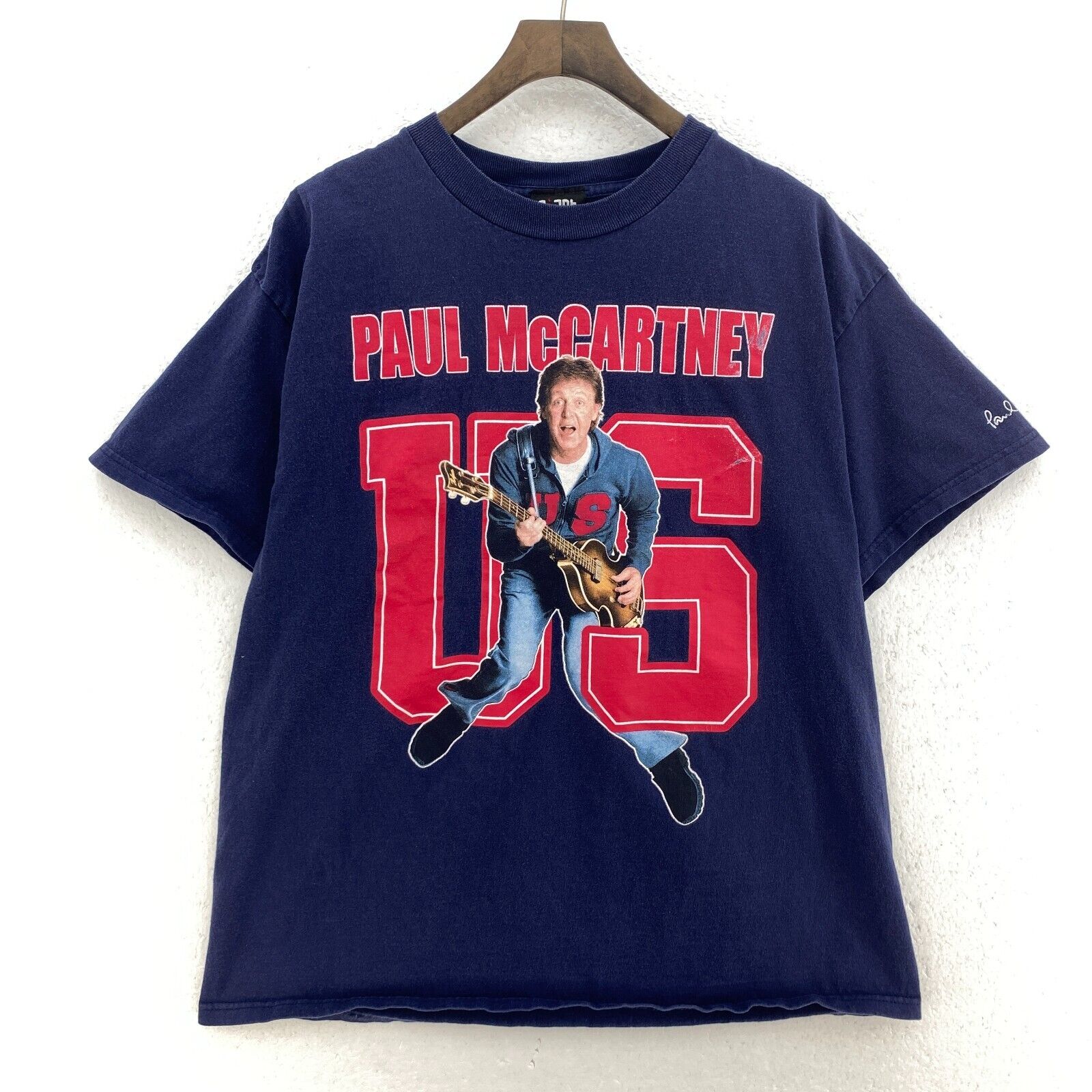 Giant Paul McCartney US 2005 Concert Tour Navy Blue T-shirt Size L
