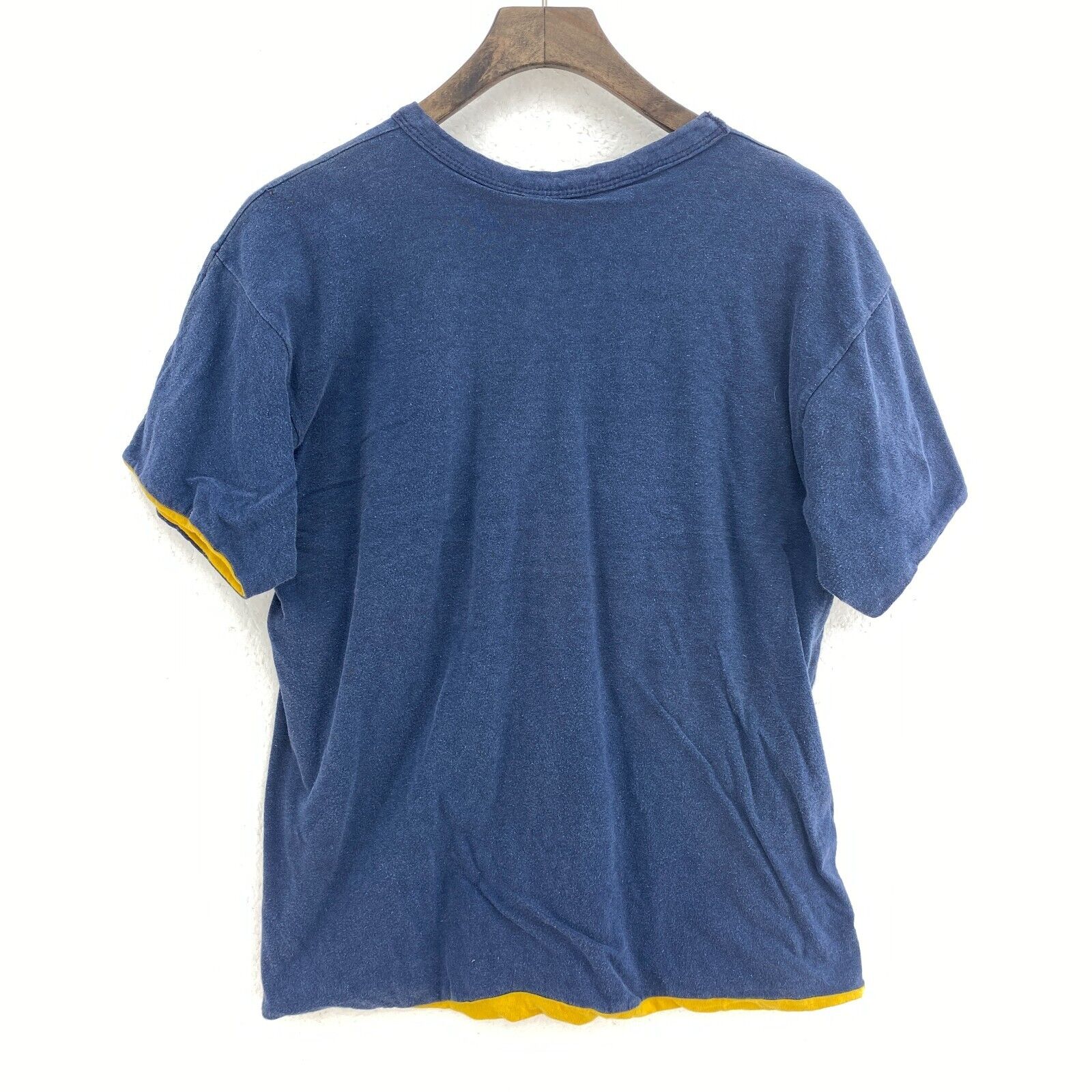 Champion Reversible Mass Maritime Academy Blue Yellow T-shirt Size Young M